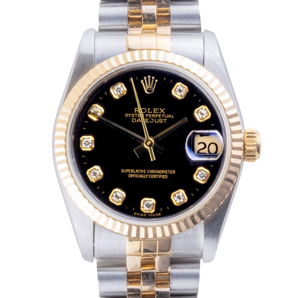 Rolex Datejust Mid-Size Black Diamond 68273 1993 (Full Set) 10 2E0B1086 1CG 3M