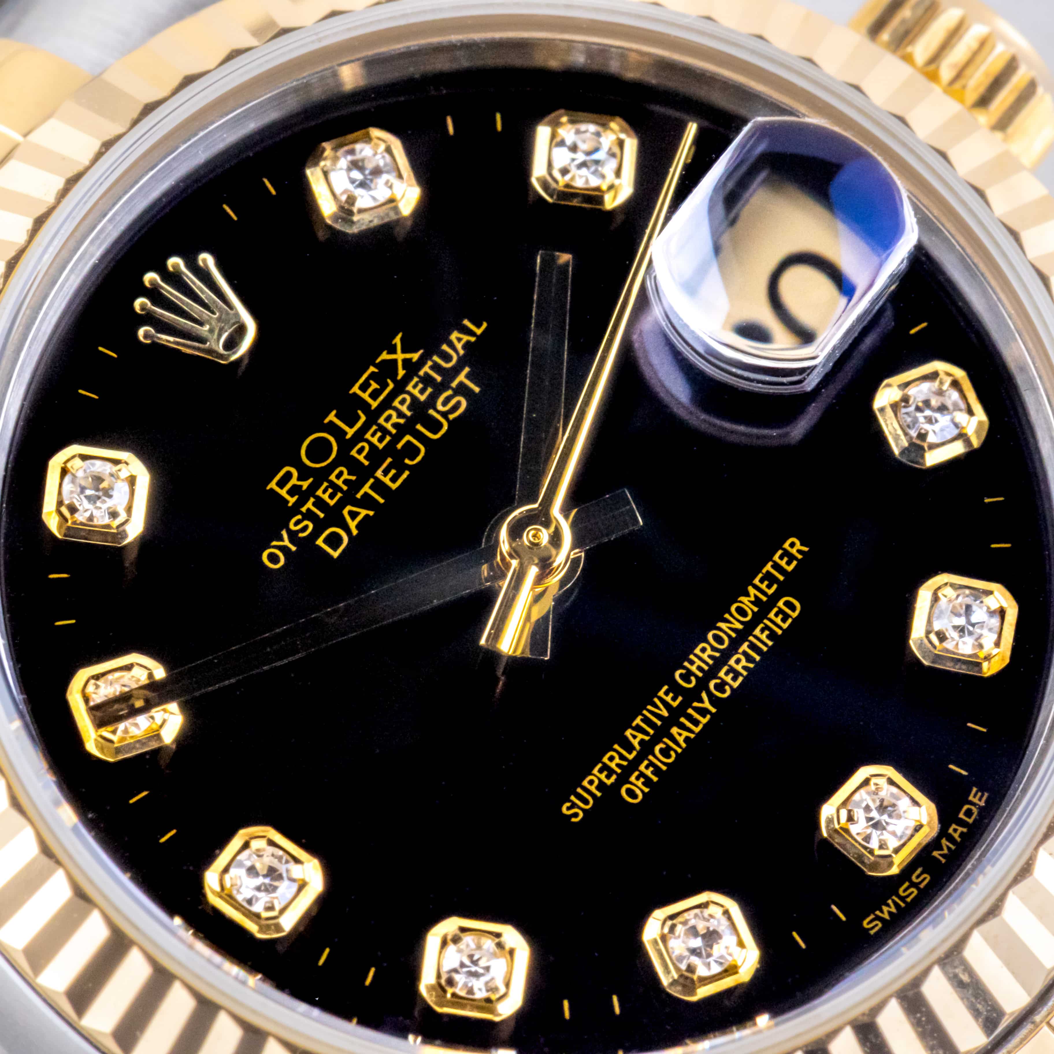 Rolex Datejust Mid-Size Black Diamond 68273 1993 (Full Set) 2 2E0B1087 1CG 3M
