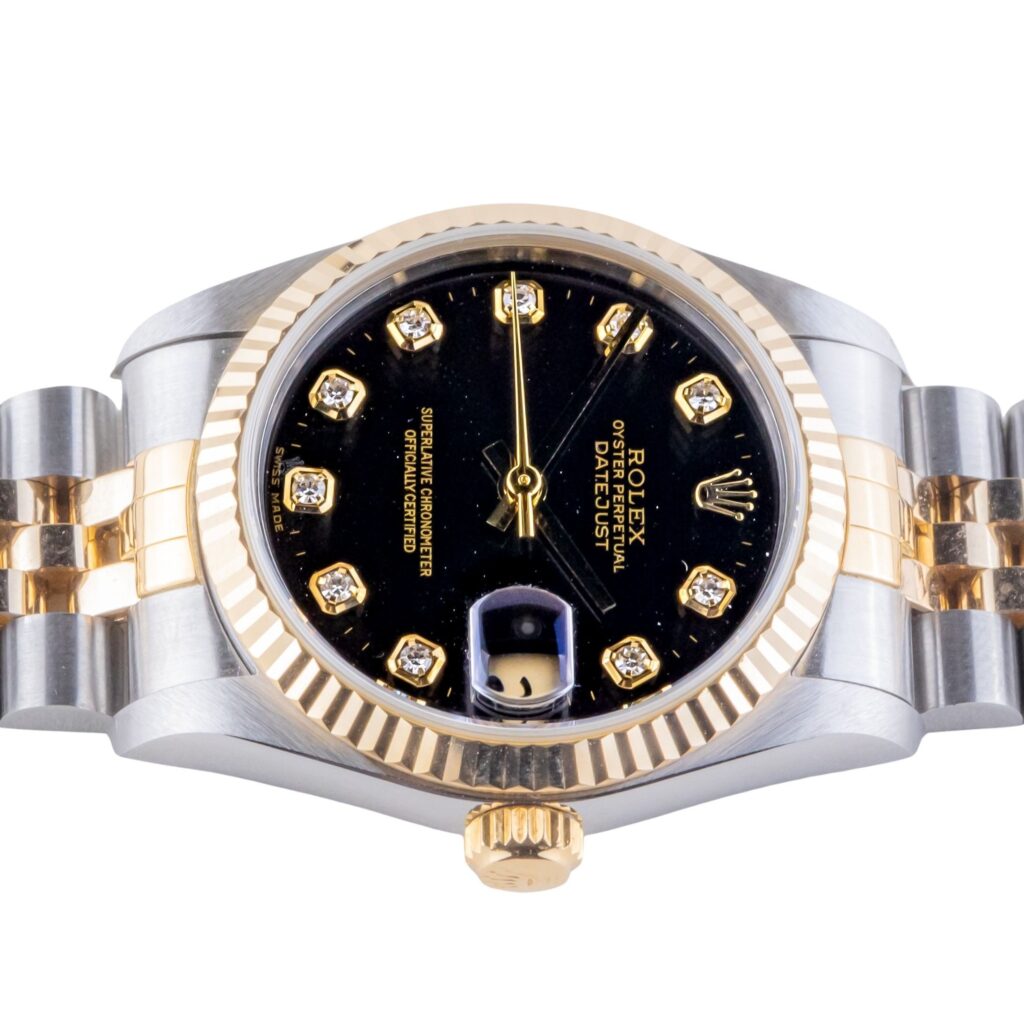 Rolex Datejust Mid-Size Black Diamond 68273 1993 (Full Set) 13 2E0B1093 1CG 3M