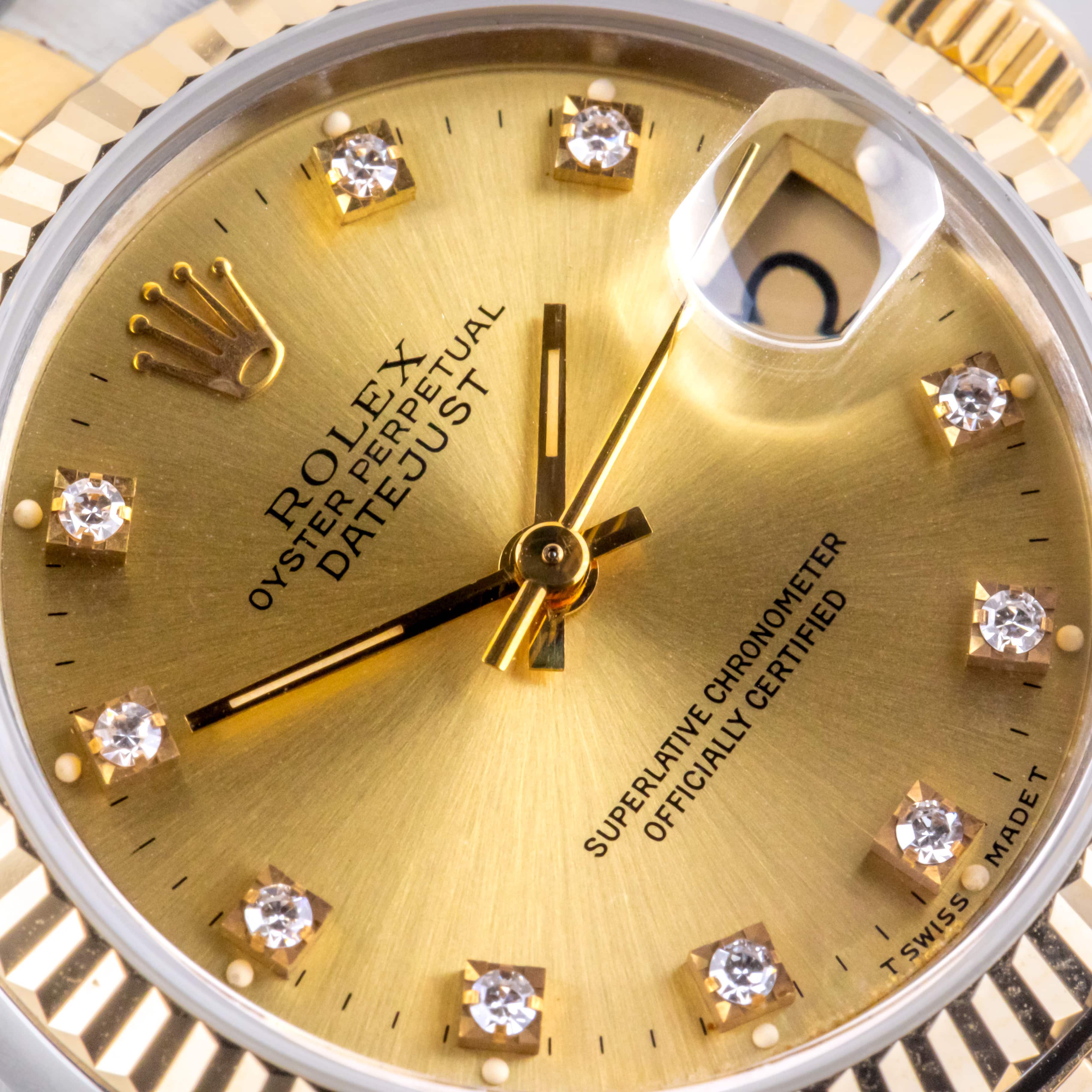 Rolex Datejust Mid-Size Champagne Diamond 68273 1991 (Full Set) 2 2E0B1147 1CG 3M