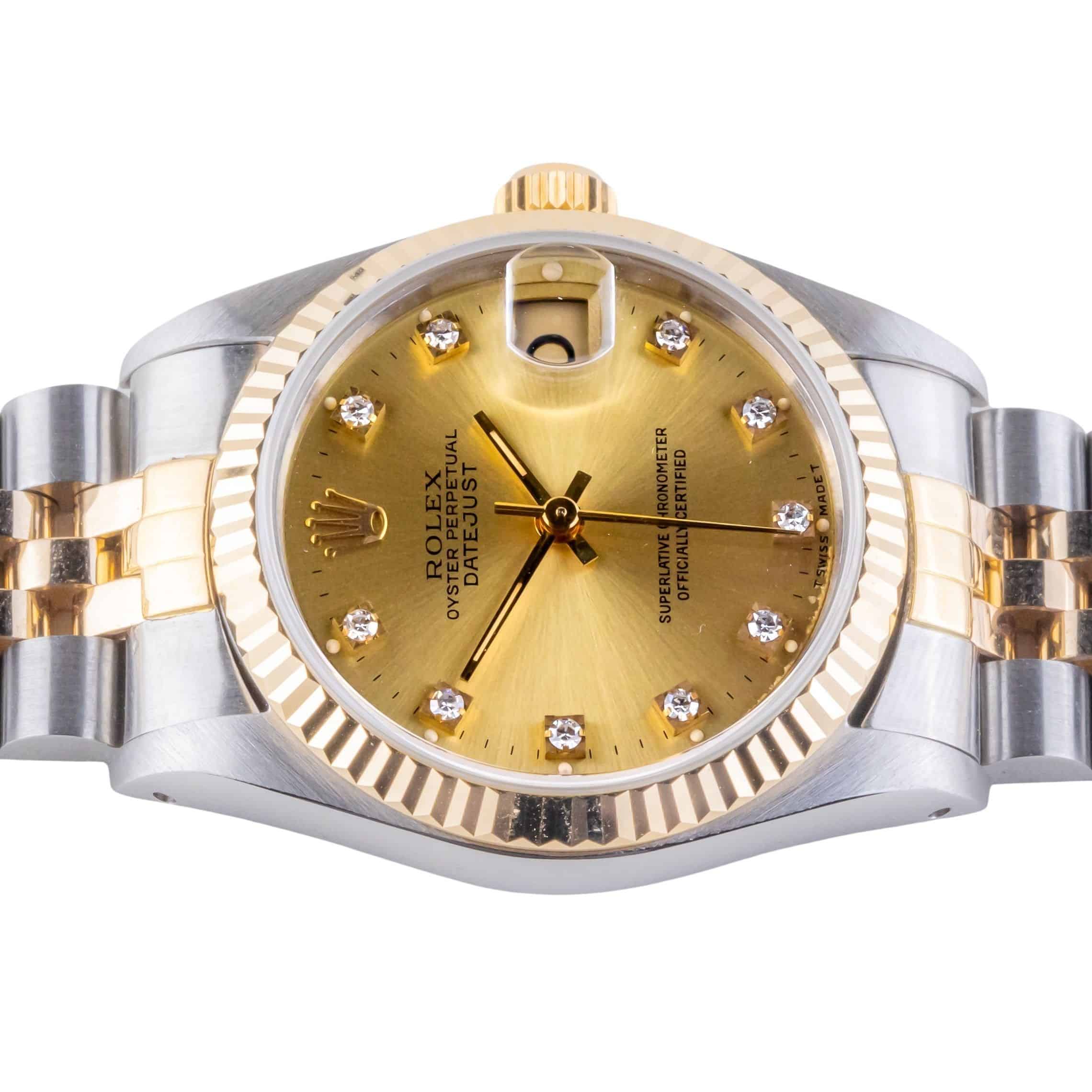 Rolex Datejust Mid-Size Champagne Diamond 68273 1991 (Full Set) 5 2E0B1151 1CG 3M