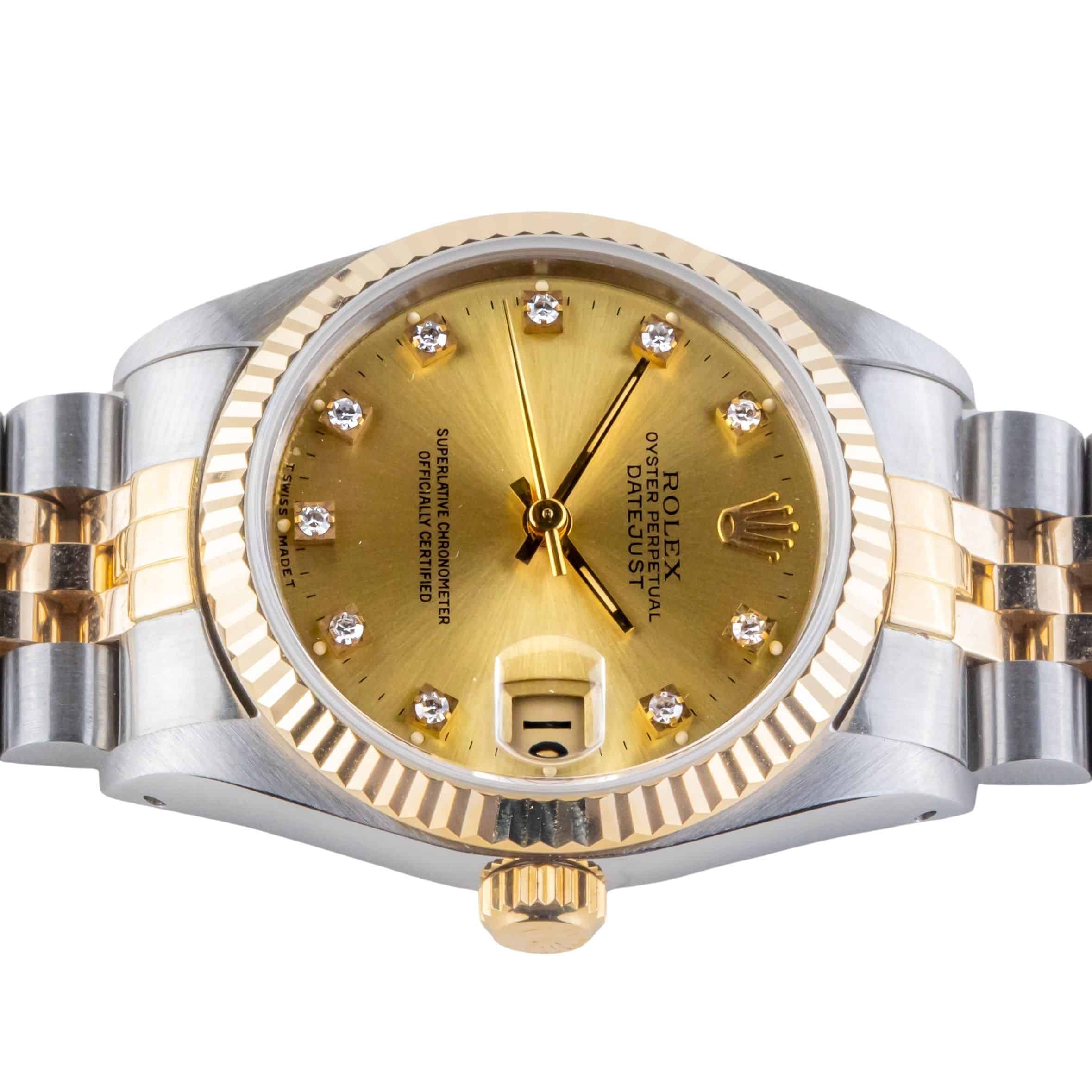 Rolex Datejust Mid-Size Champagne Diamond 68273 1991 (Full Set) 6 2E0B1153 1CG 3M
