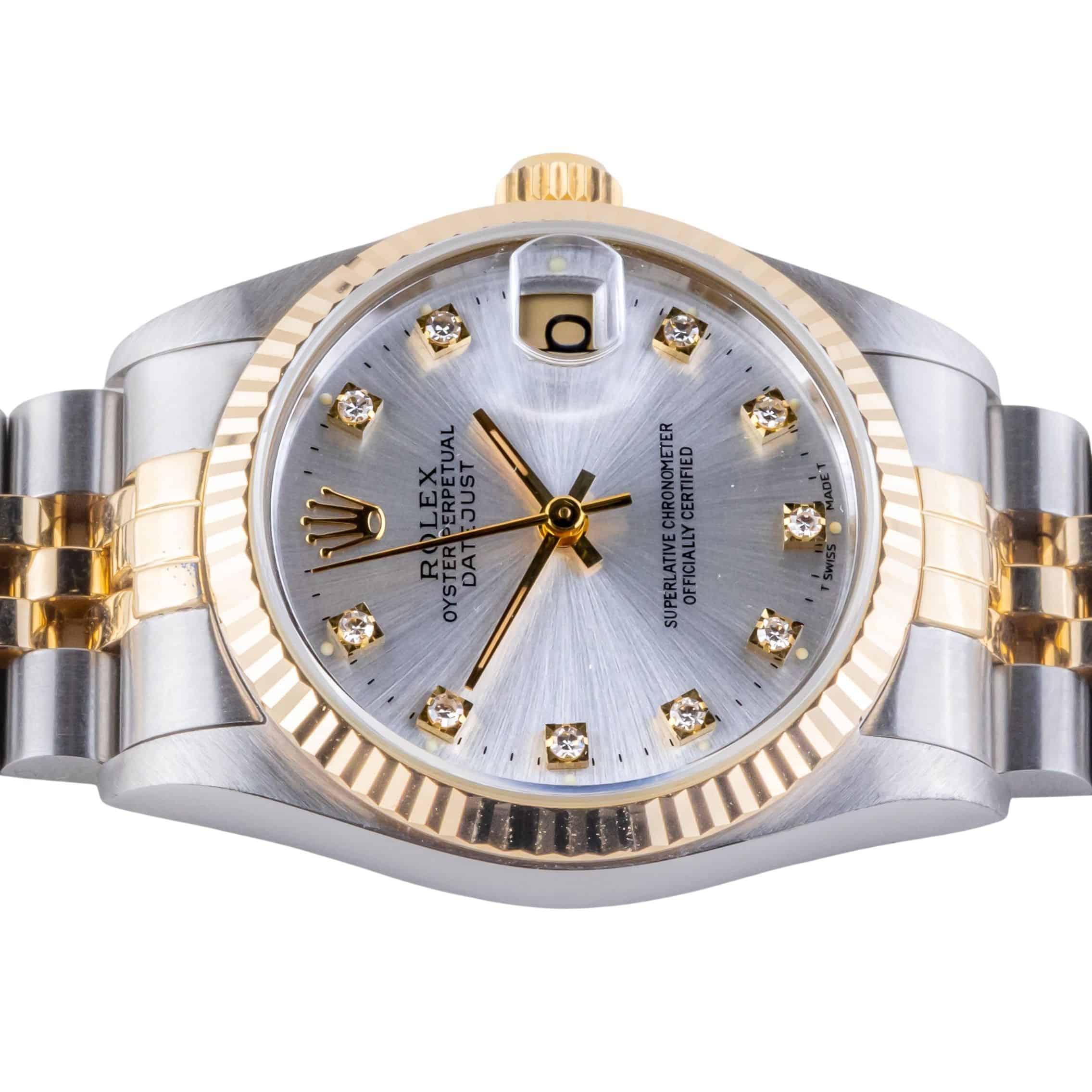 Rolex Datejust Mid-Size Silver Diamond 68273 1991 (Full Set) 5 2E0B1164 1CG 3M