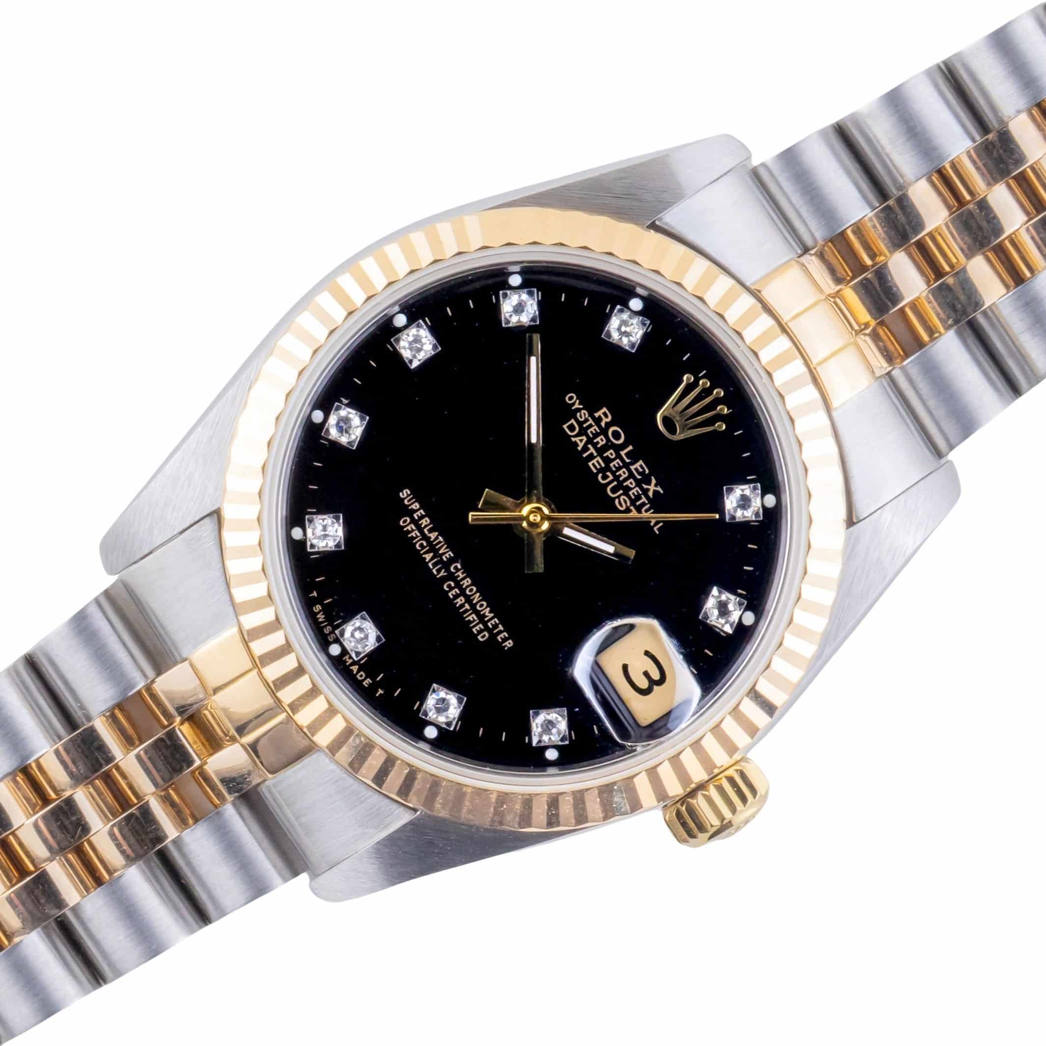 Rolex Datejust Mid-Size Black Diamond 68273 1988 (Full Set) 1 rolex-datejust-68273-45