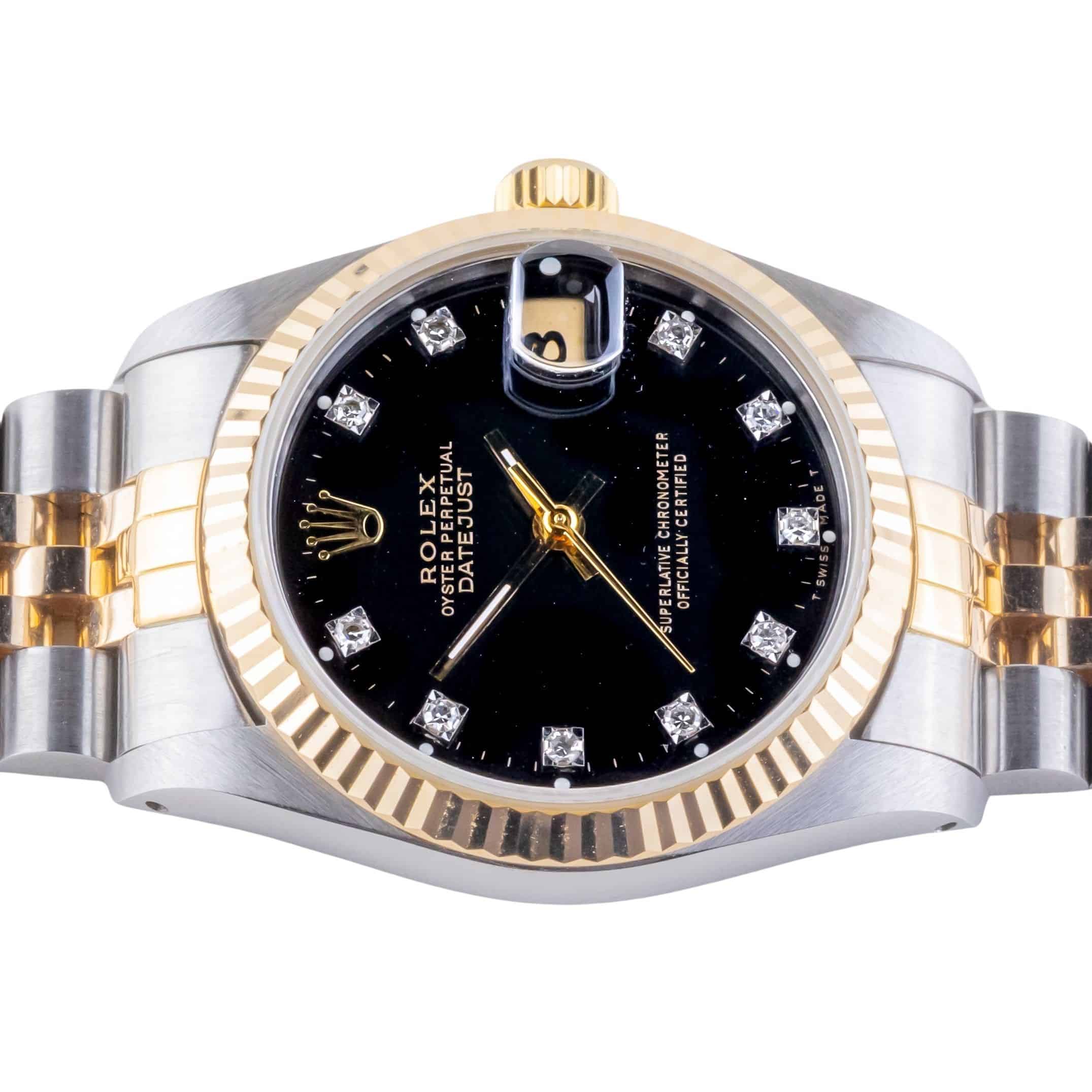 Rolex Datejust Mid-Size Black Diamond 68273 1988 (Full Set) 5 2E0B1177 1CG 3M