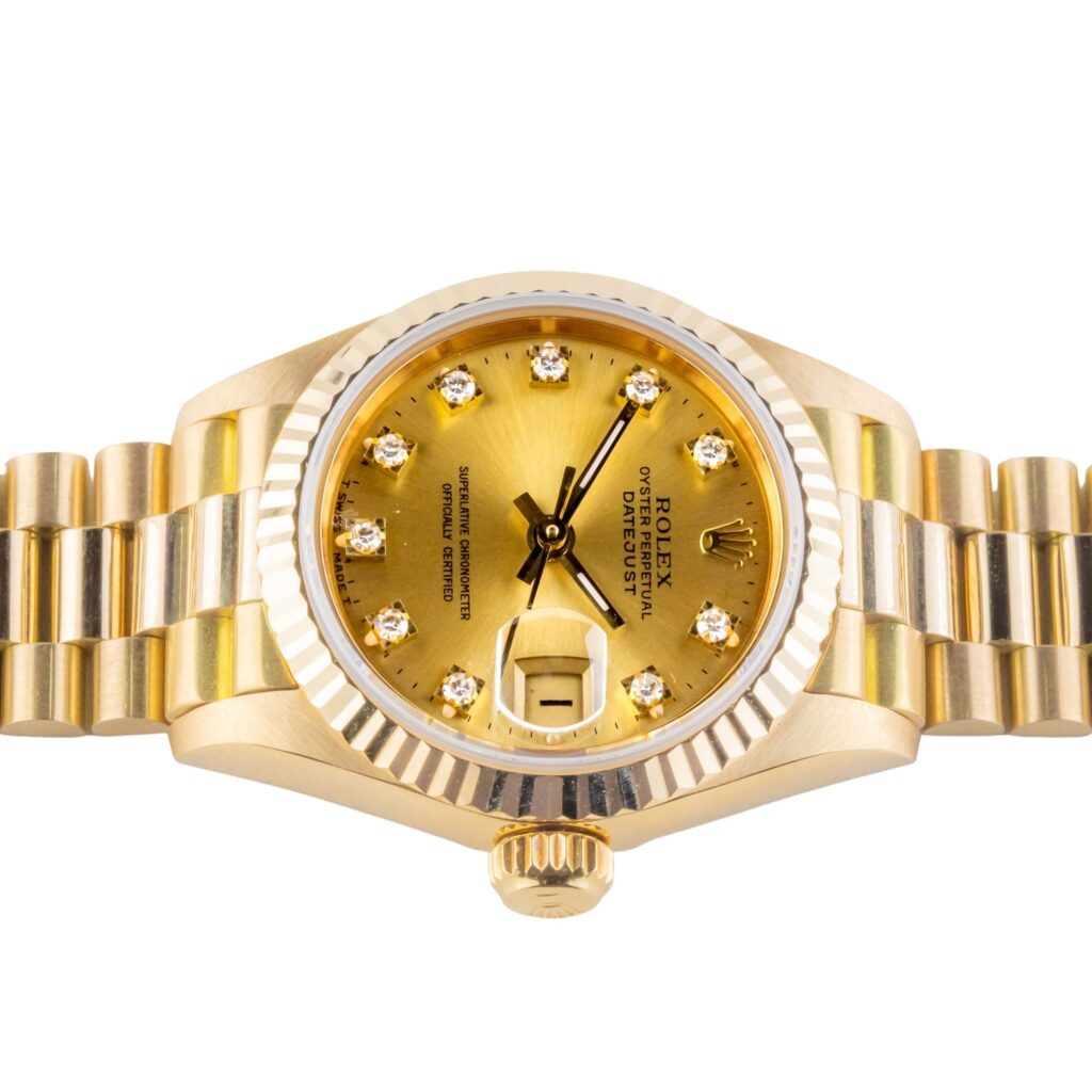 Rolex Lady-Datejust Champagne Diamond 69178 1990 (Vollständiger Satz) 13 2E0B1277 1CG 3M Langedyk Vintage Watches