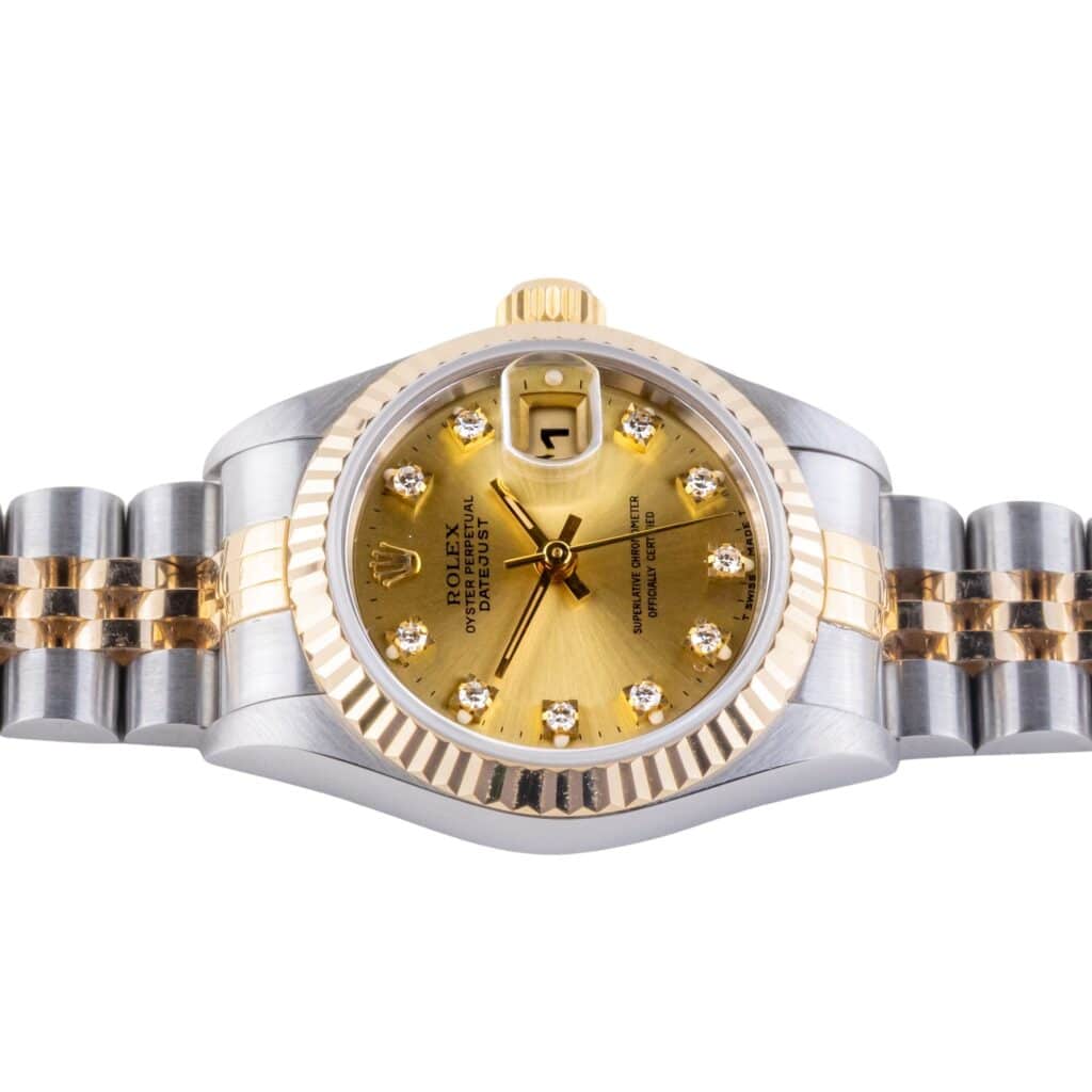 Rolex Lady-Datejust Champagne Diamond 69173 1995 (Vollständiger Satz) 12 2E0B1347 1CG 3M Langedyk Vintage Watches