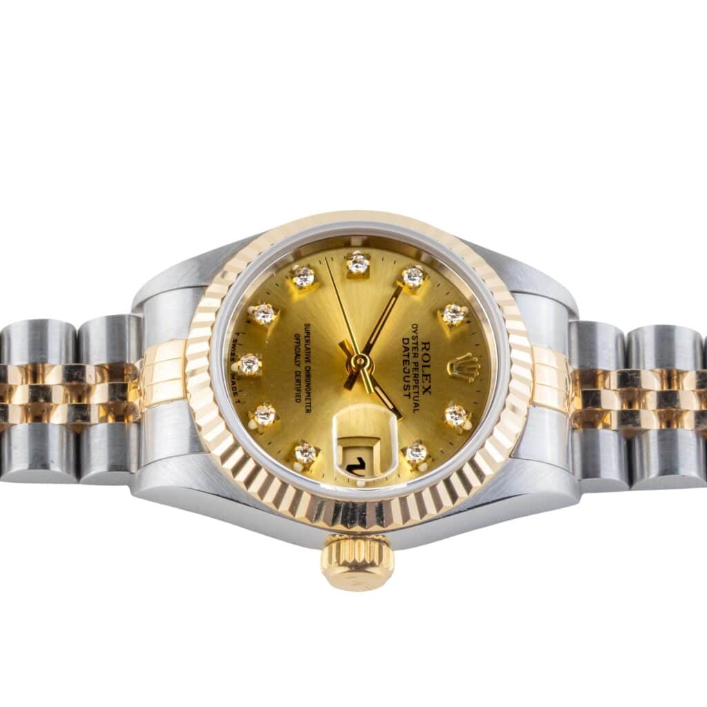 Rolex Lady-Datejust Champagne Diamond 69173 1995 (Vollständiger Satz) 13 2E0B1348 1CG 3M Langedyk Vintage Watches