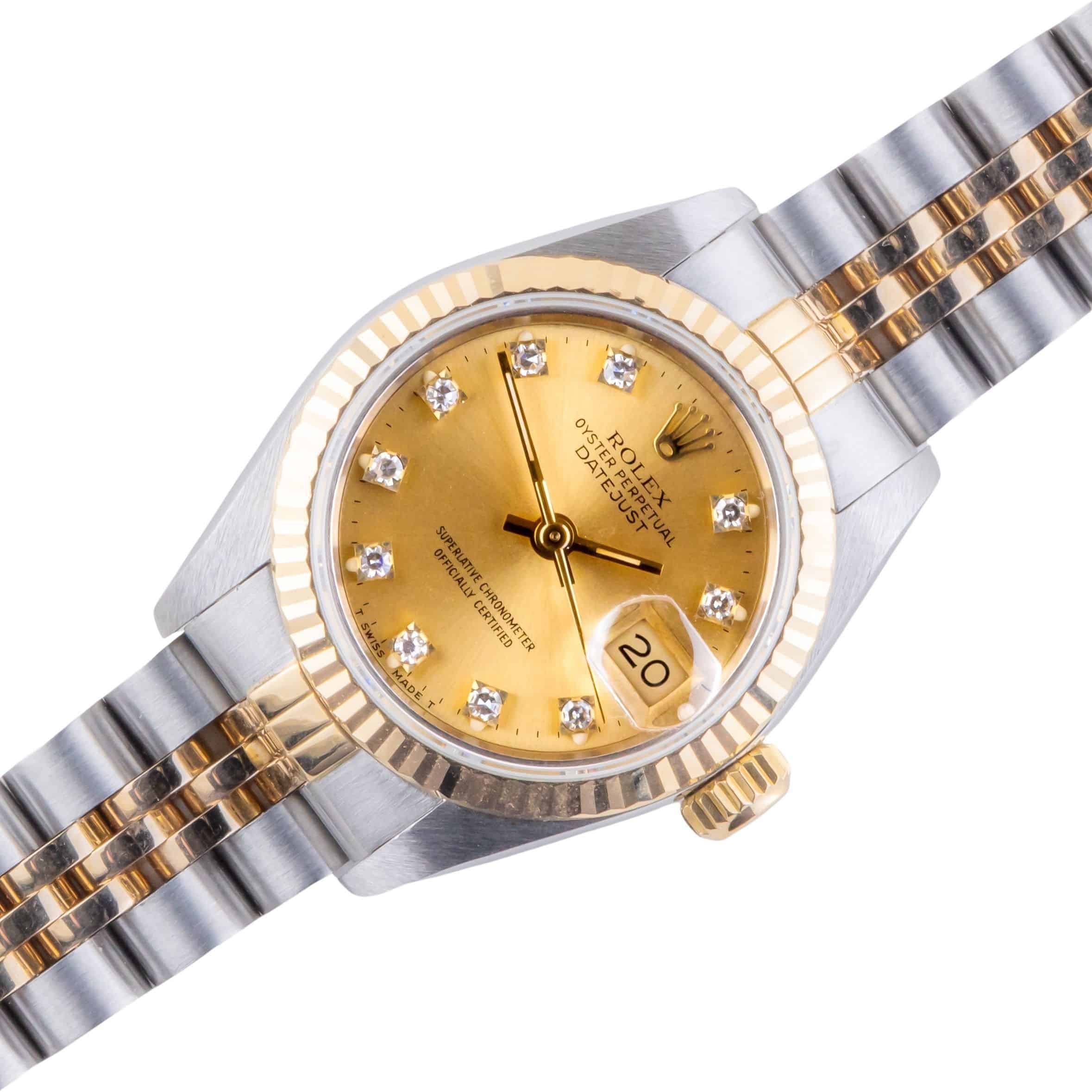 Rolex Lady-Datejust Champagne Diamond 69173 1991 (Full Set) 1 rolex-lady-datejust-69173-93