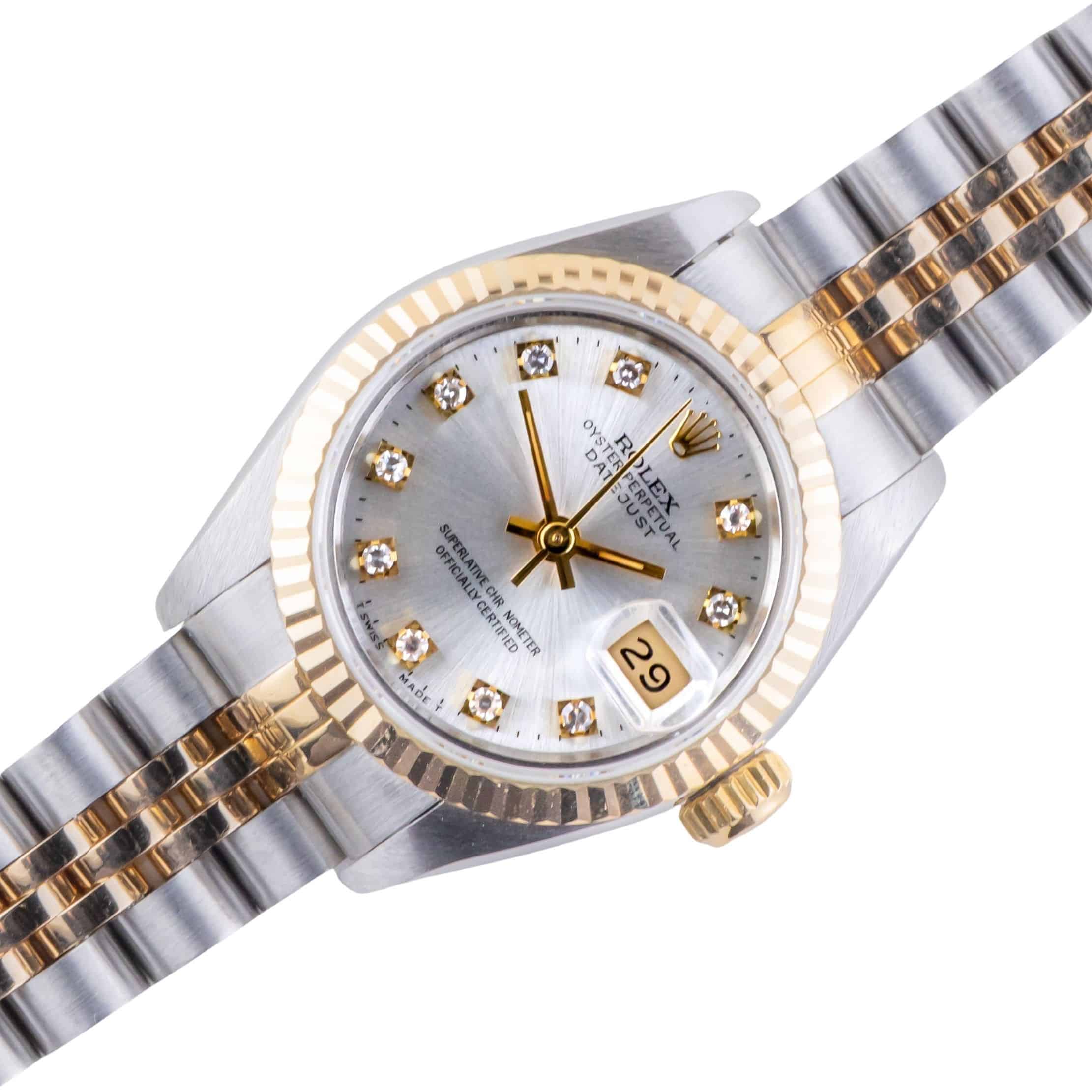 Rolex Lady-Datejust Silver Diamond 69173 1991 (Full Set) 1 rolex-lady-datejust-69173-163