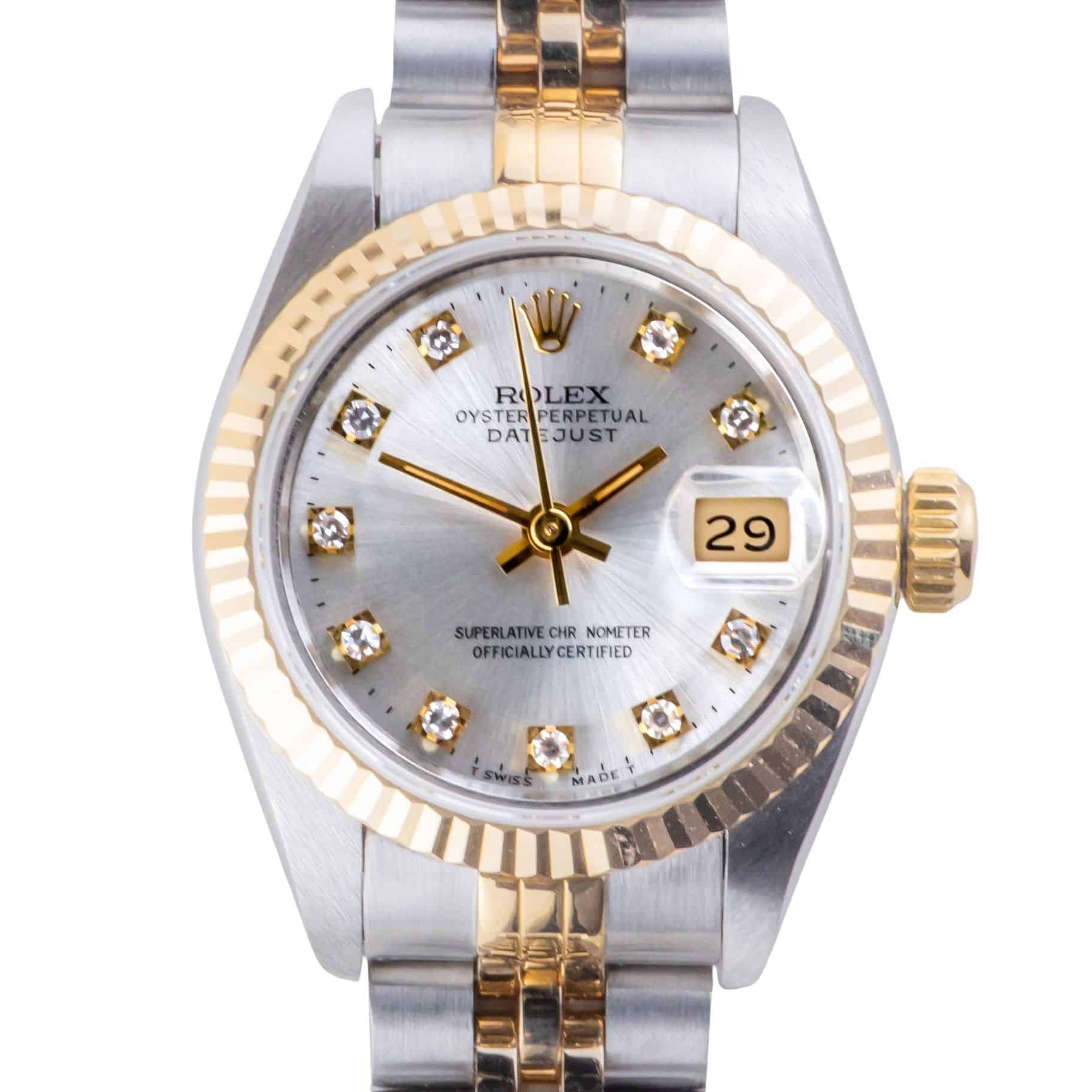 Rolex Lady-Datejust Silver Diamond 69173 1991 (Full Set) 3 2E0B1438 1CG 3M