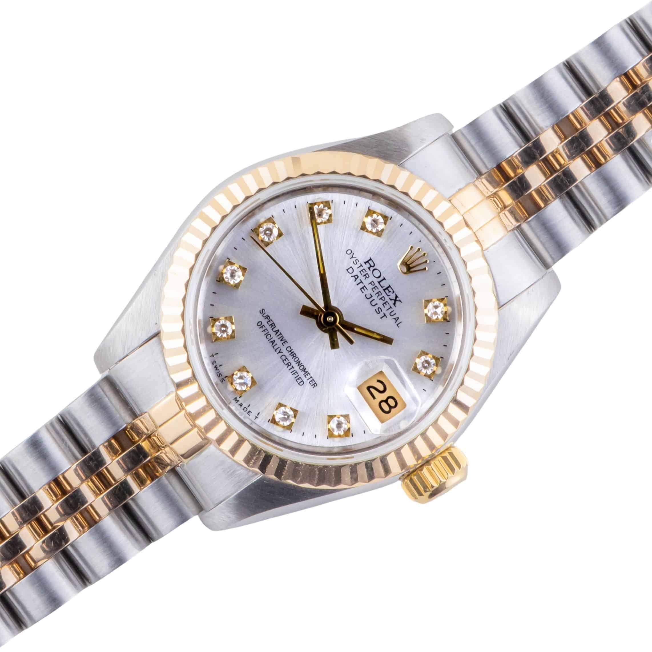 Rolex Lady-Datejust Silver Diamond 69173 1986 (Full Set) 1 rolex-lady-datejust-69173-166