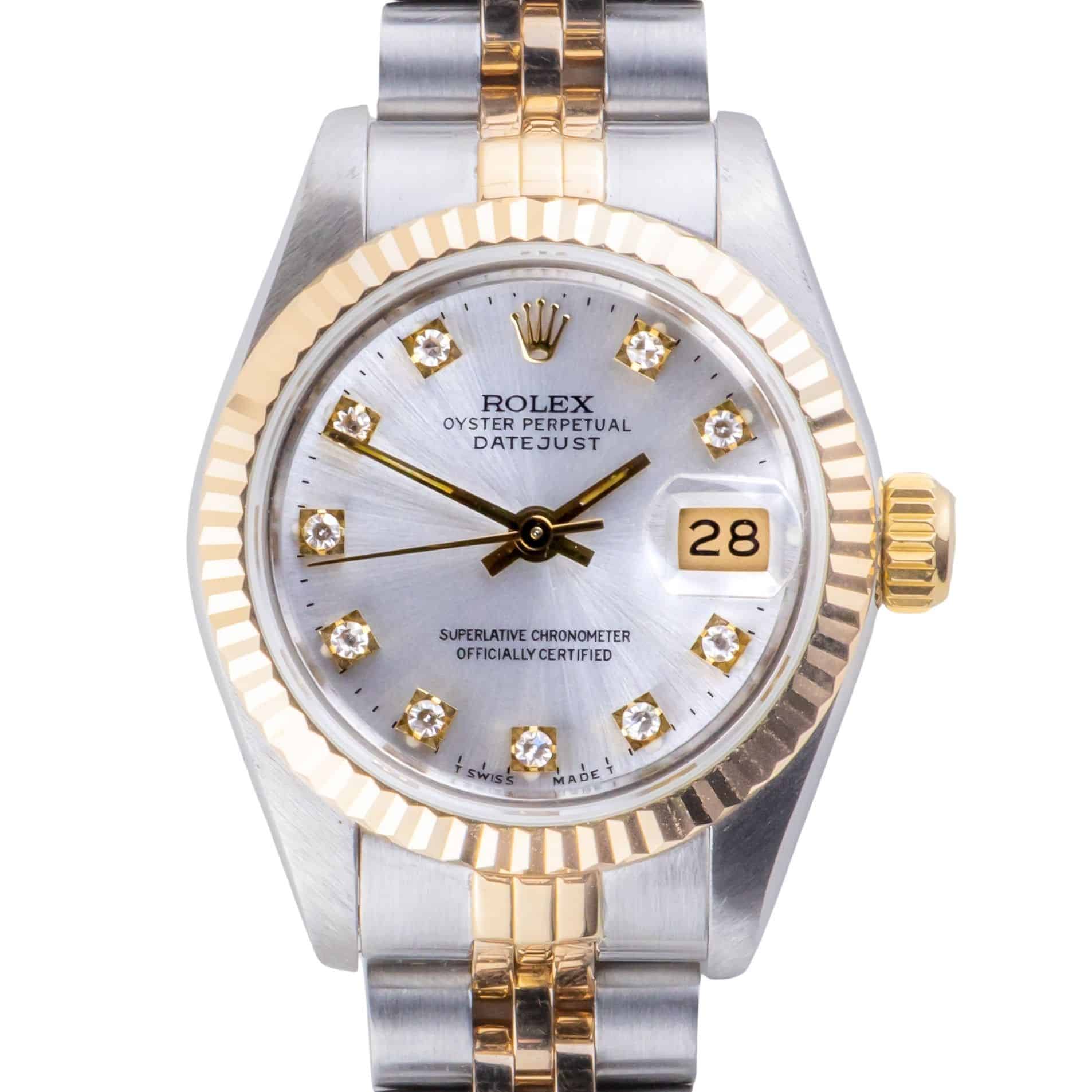 Rolex Lady-Datejust Silver Diamond 69173 1986 (Full Set) 3 2E0B1450 1CG 3M