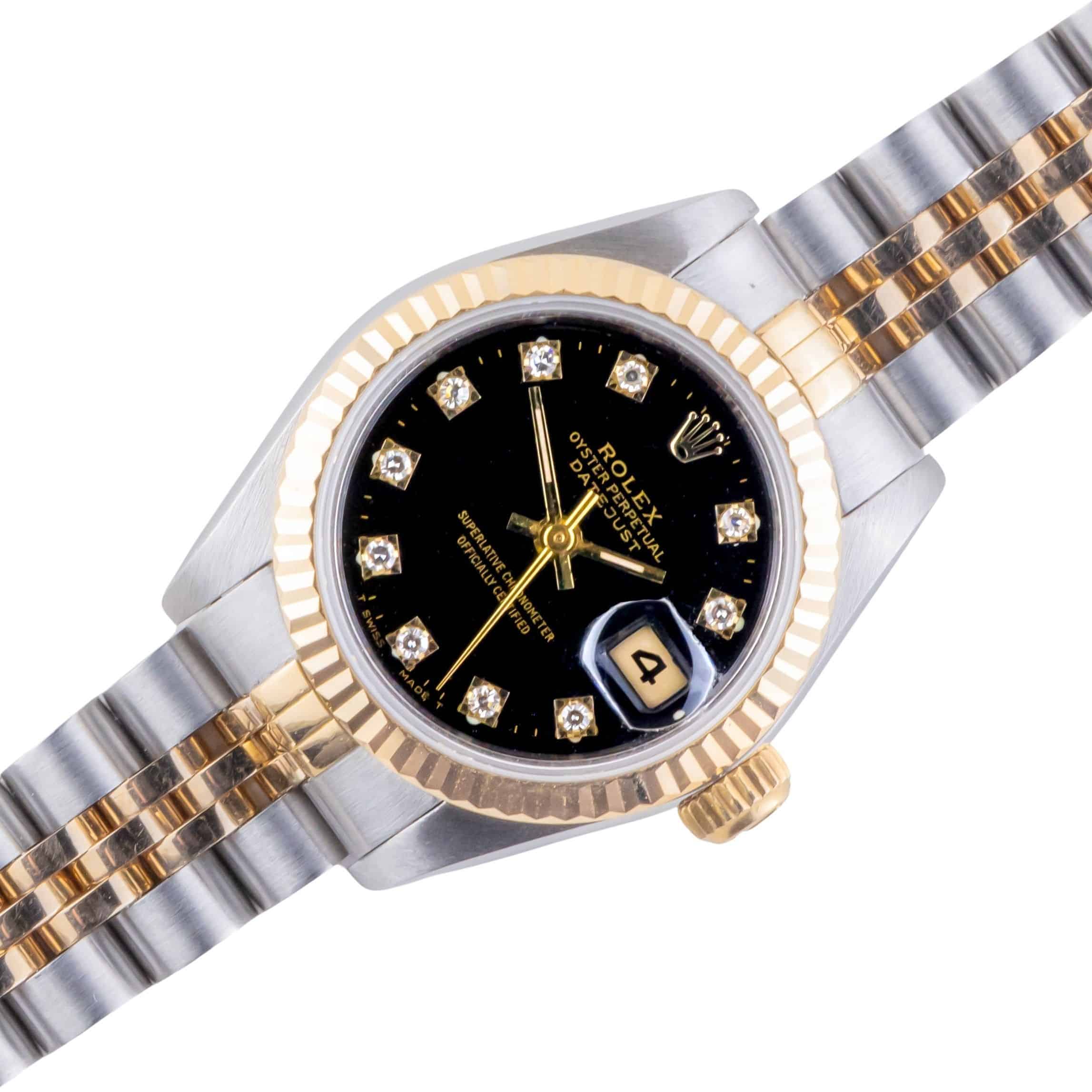 Rolex Lady-Datejust Black Diamond 69173 1991 (Full Set) 1 rolex-lady-datejust-69173-178