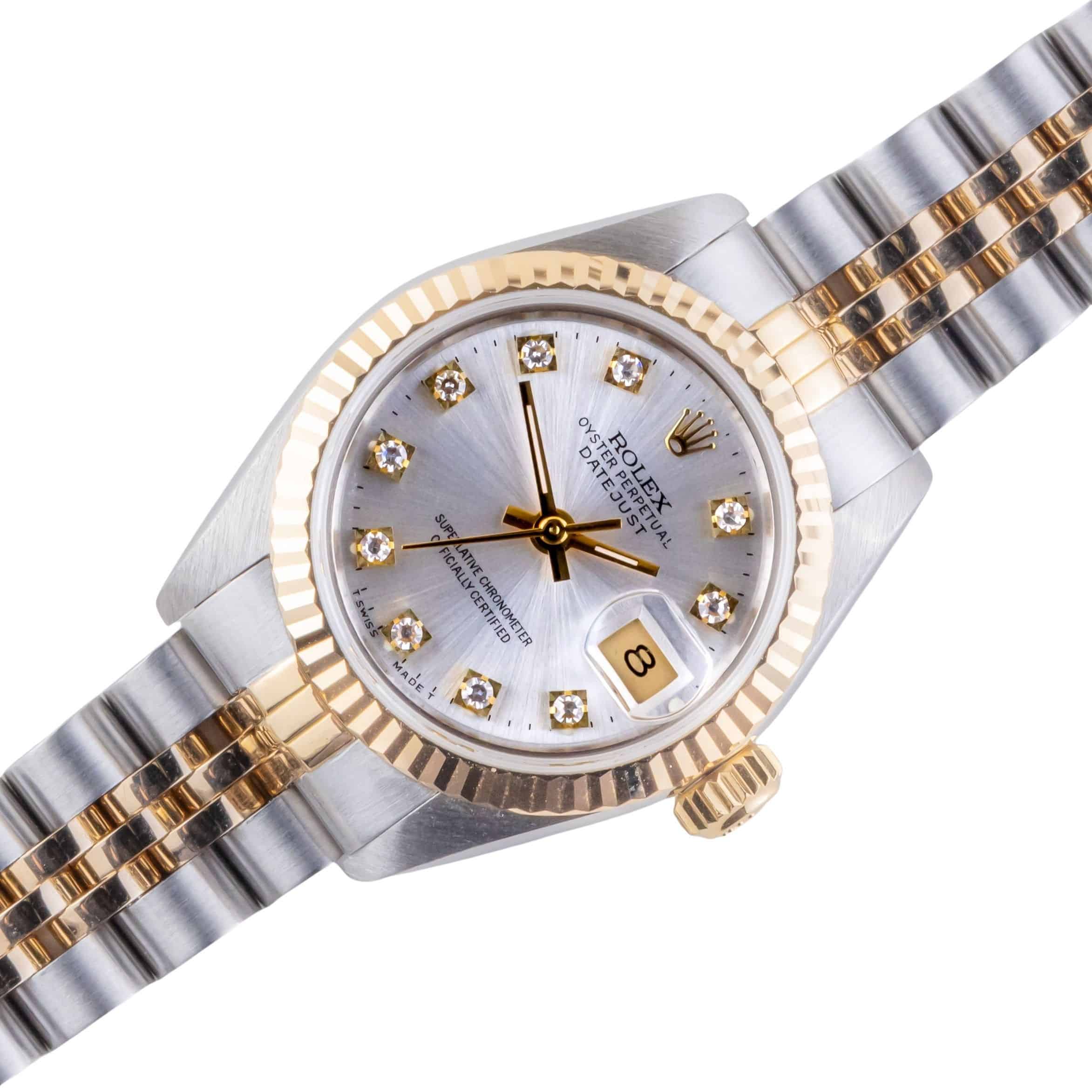 Rolex Lady-Datejust Silver Diamond 69173 1992 (Full Set) 1 rolex-lady-datejust-69173-122