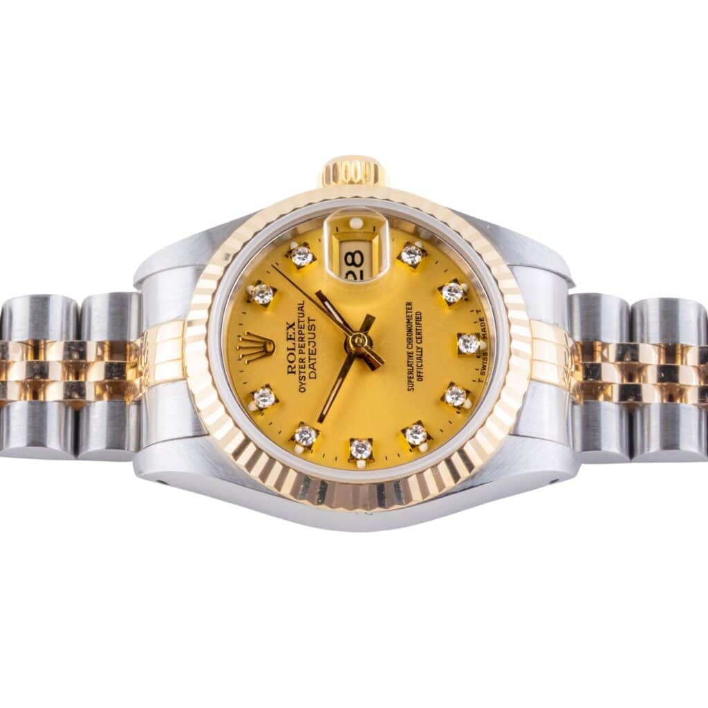 Rolex Lady-Datejust Champagne Diamond 69173 1993 Volledige Set) 12 2E0B1491 1CG 3M Langedyk Vintage Watches