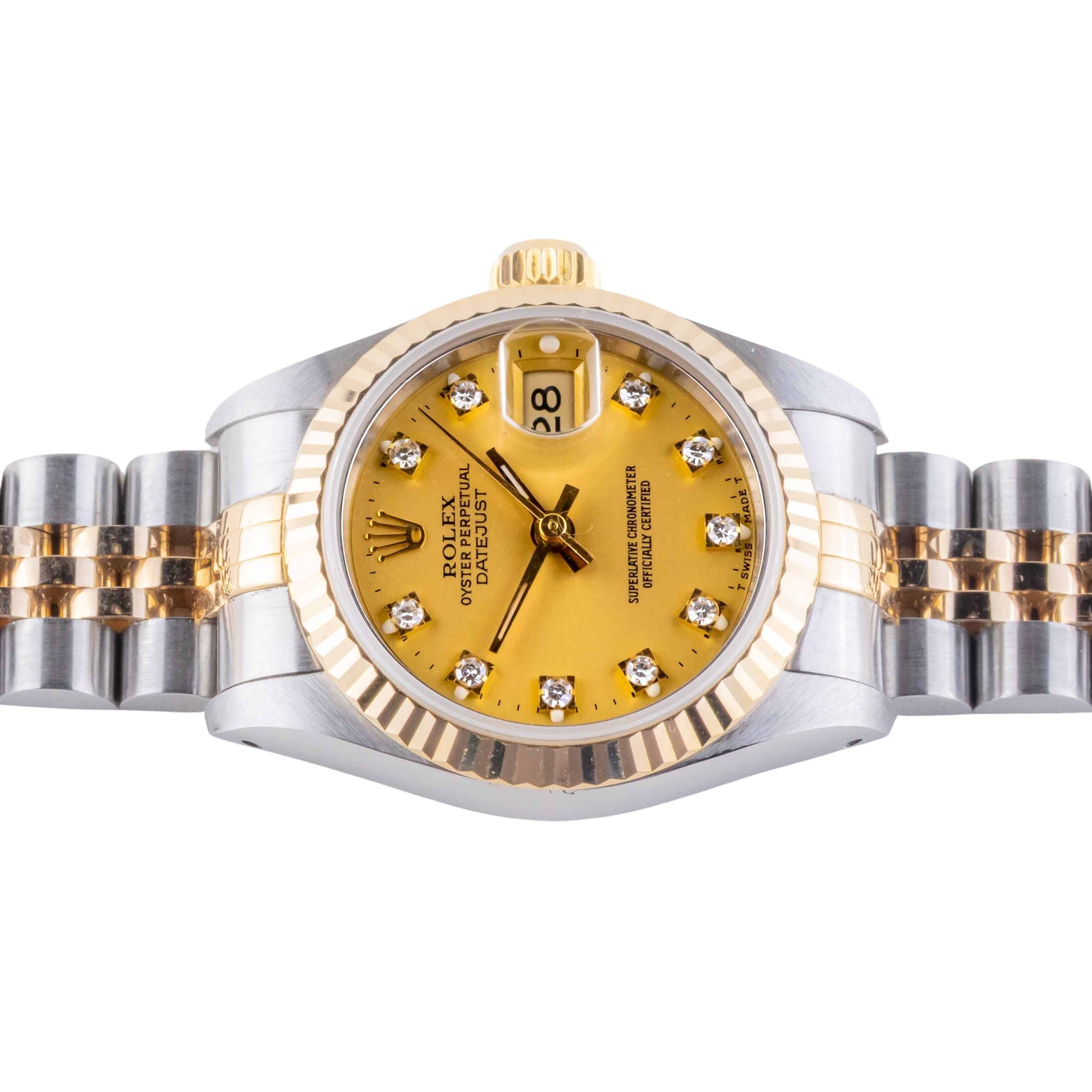 Rolex Lady-Datejust Champagne Diamond 69173 1993 Volledige Set) 5 Rolex Lady-Datejust Champagne Diamond 69173 1993 Volledige Set) - Afbeelding 5