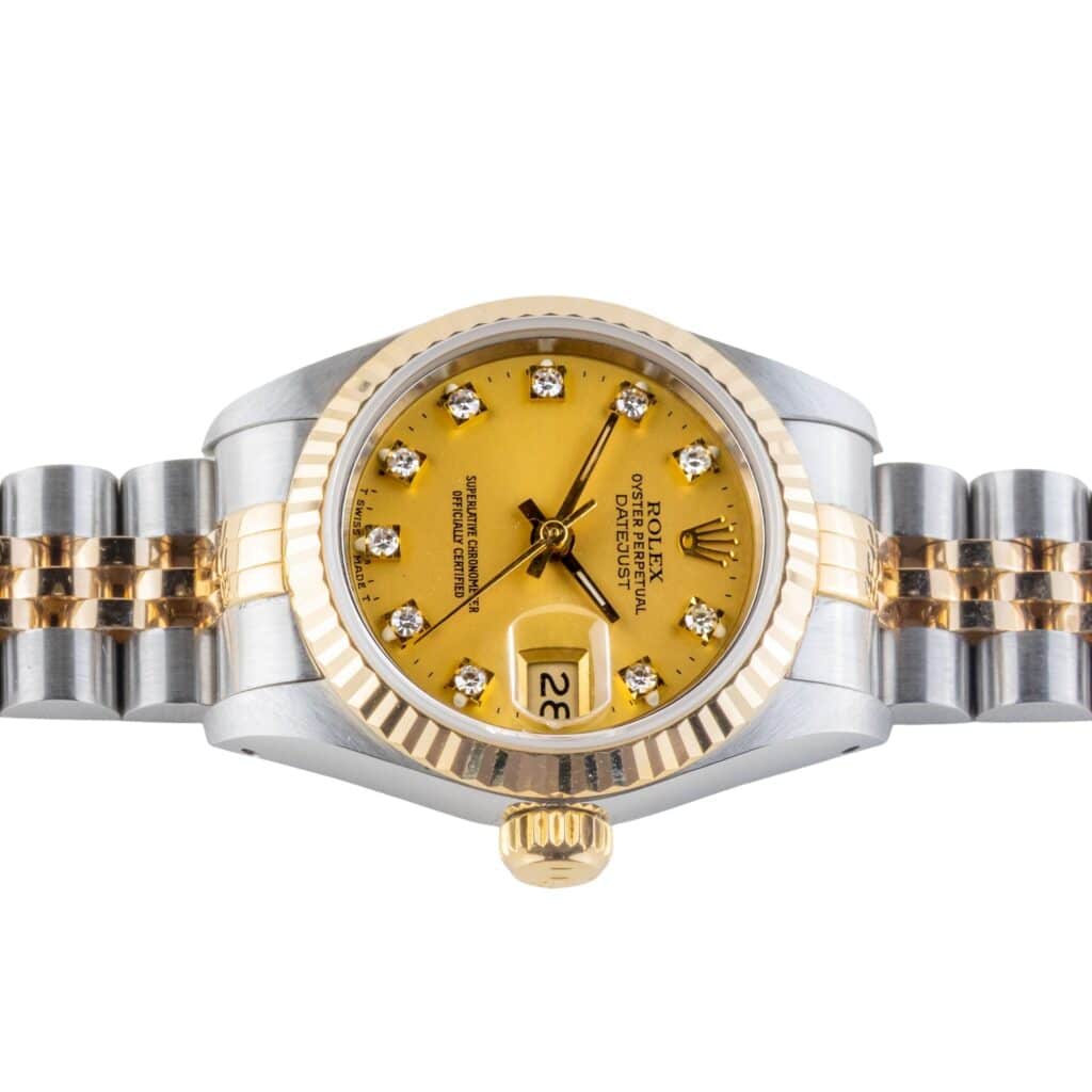 Rolex Lady-Datejust Champagne Diamond 69173 1993 Volledige Set) 13 2E0B1494 1CG 3M Langedyk Vintage Watches