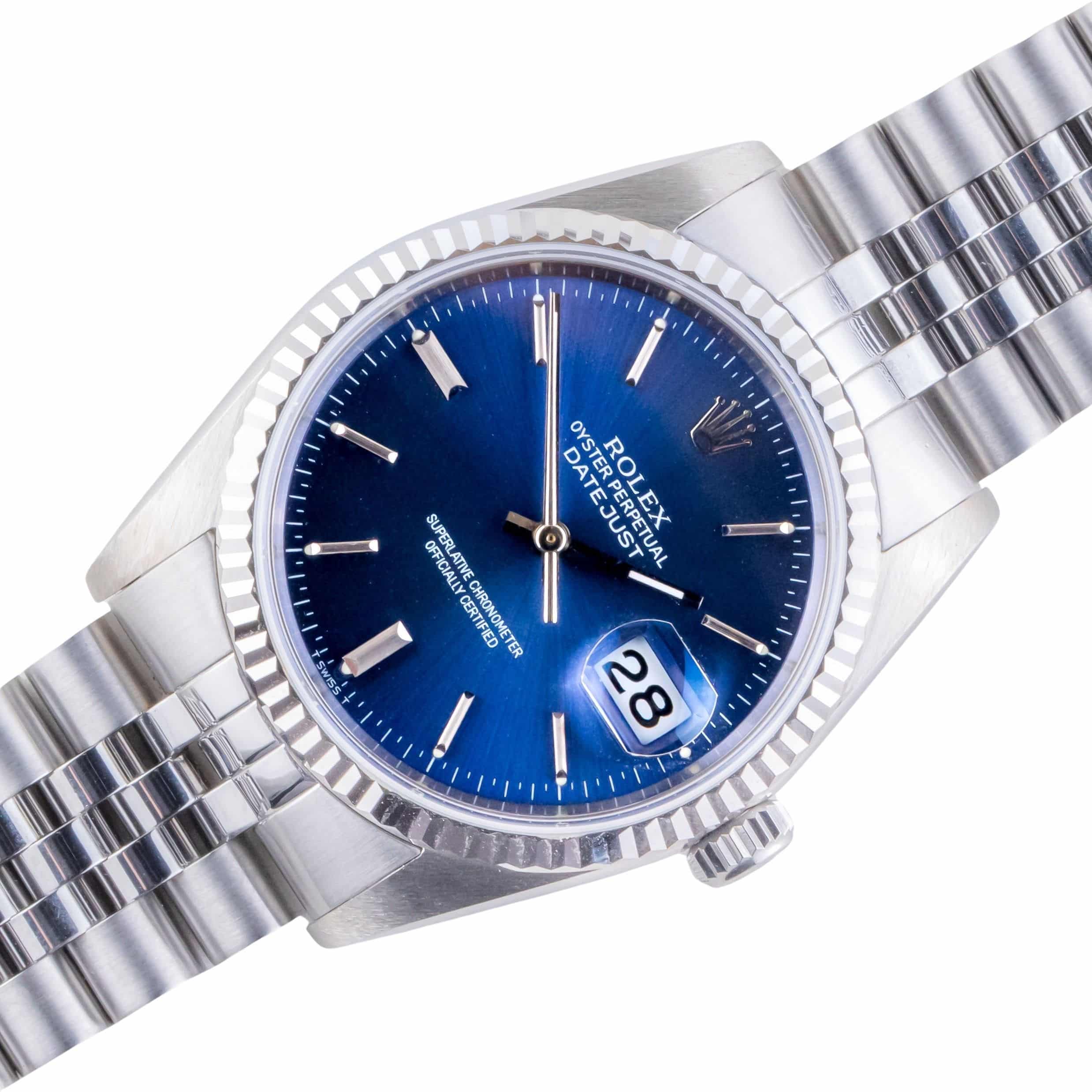 Rolex Oyster Perpetual Datejust Blue 16234 1989 (Full Set) 1 rolex-datejust-16234-153