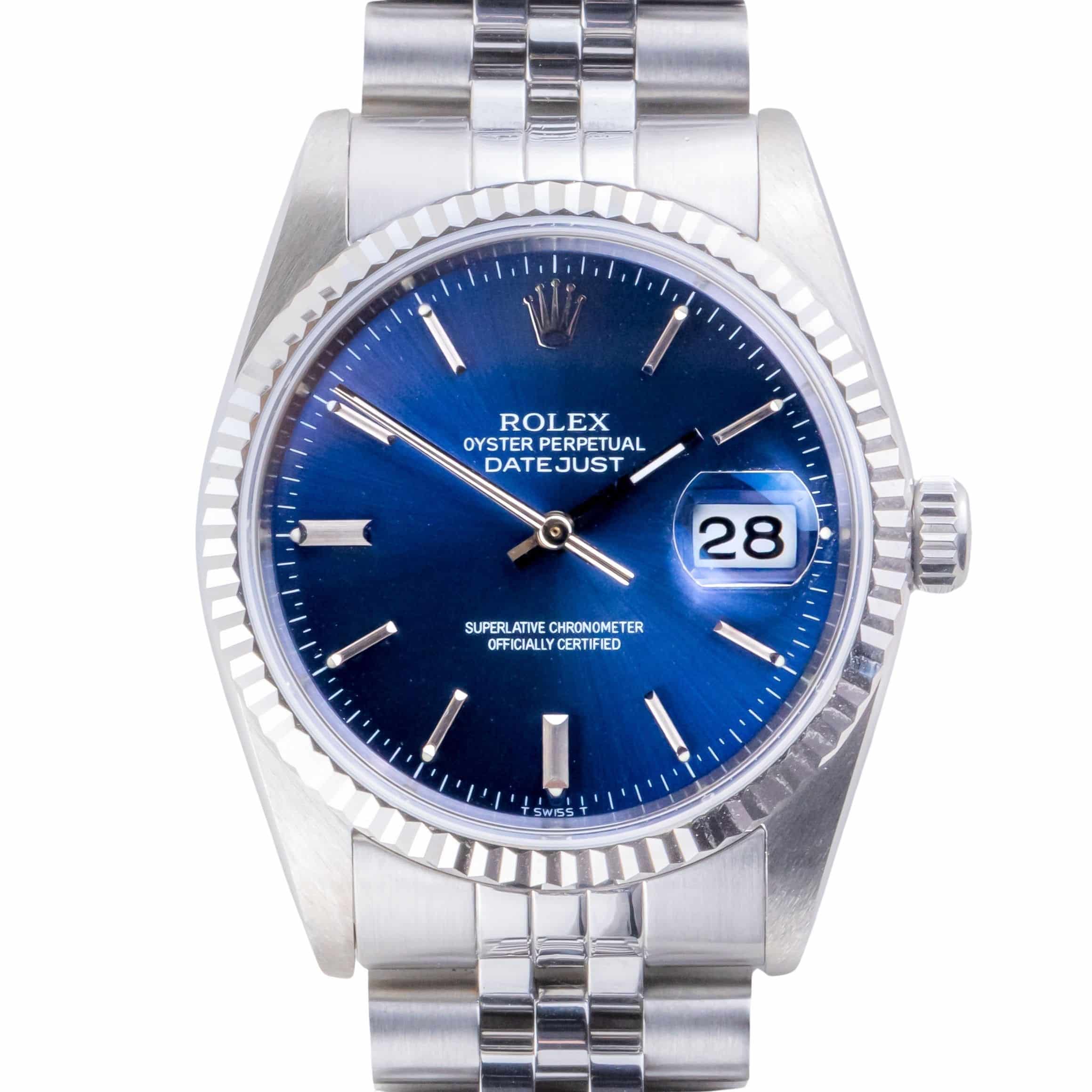 Rolex Oyster Perpetual Datejust Blue 16234 1989 (Full Set) 3 2E0B1572 1CG 3M