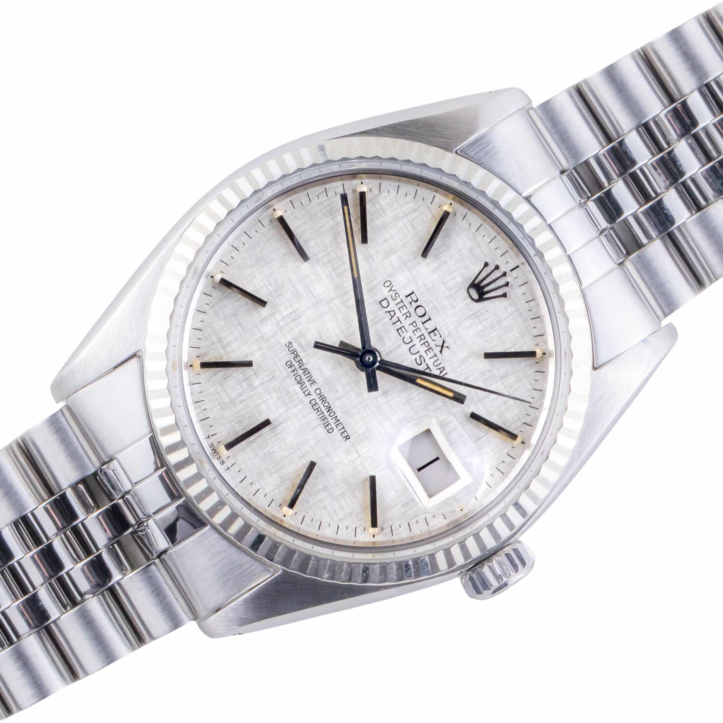 Rolex Oyster Perpetual Datejust Silver Linen 16014 1979 1 rolex-datejust-16014-21