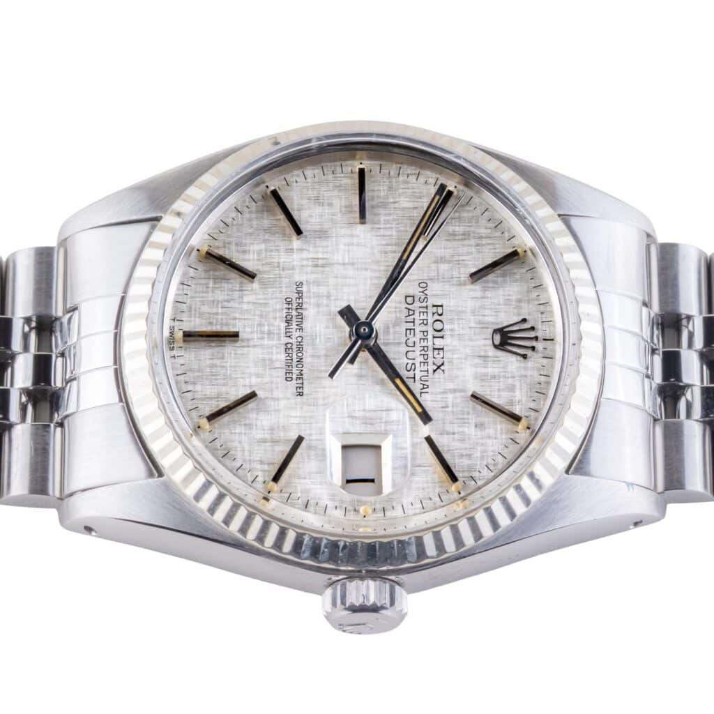 Rolex Oyster Perpetual Datejust Silver Linen 16014 1979 13 2E0B1618 1CG 3M
