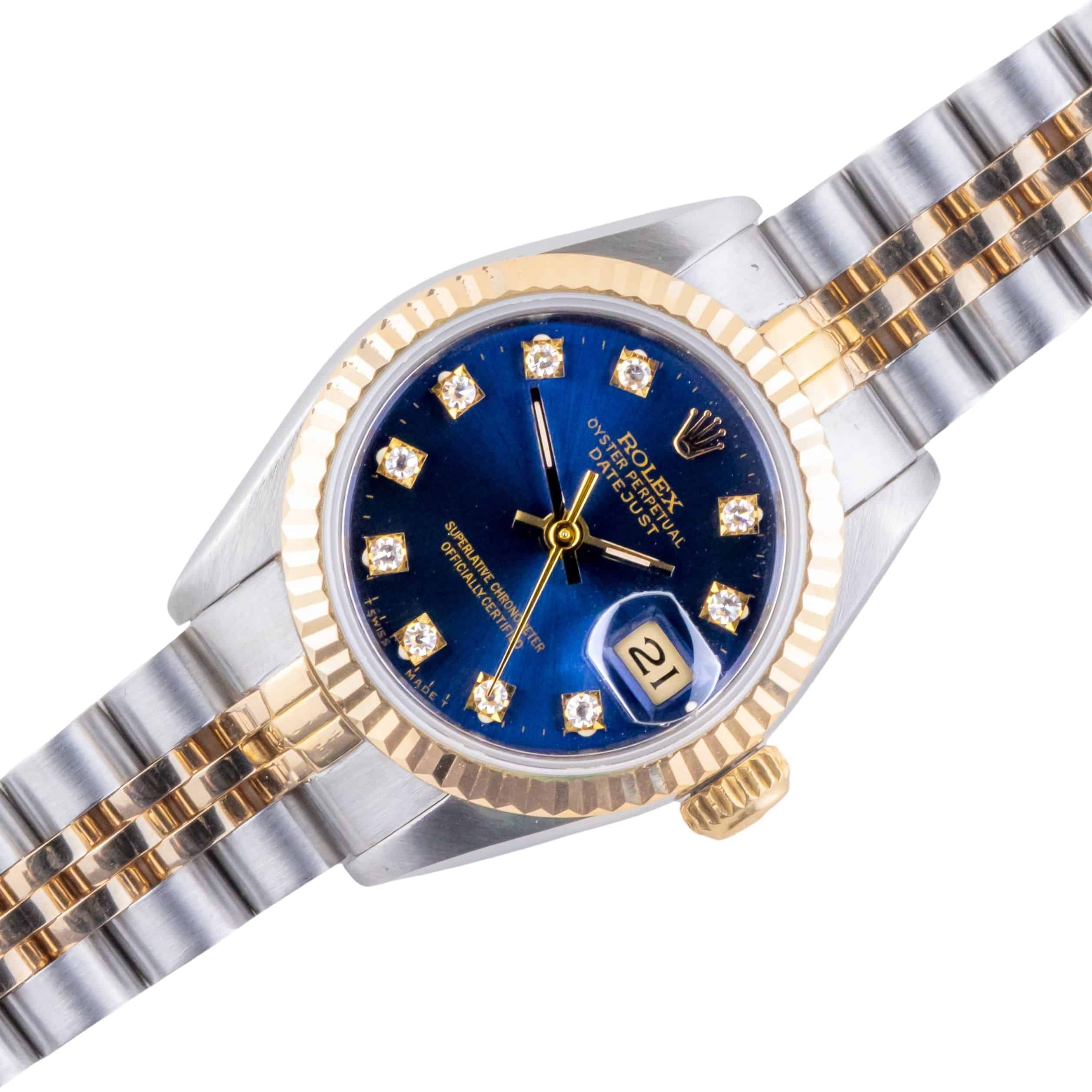 Rolex Lady-Datejust Blue Diamond 69173 1987 (Full Set) 1 rolex-lady-datejust-69173-173