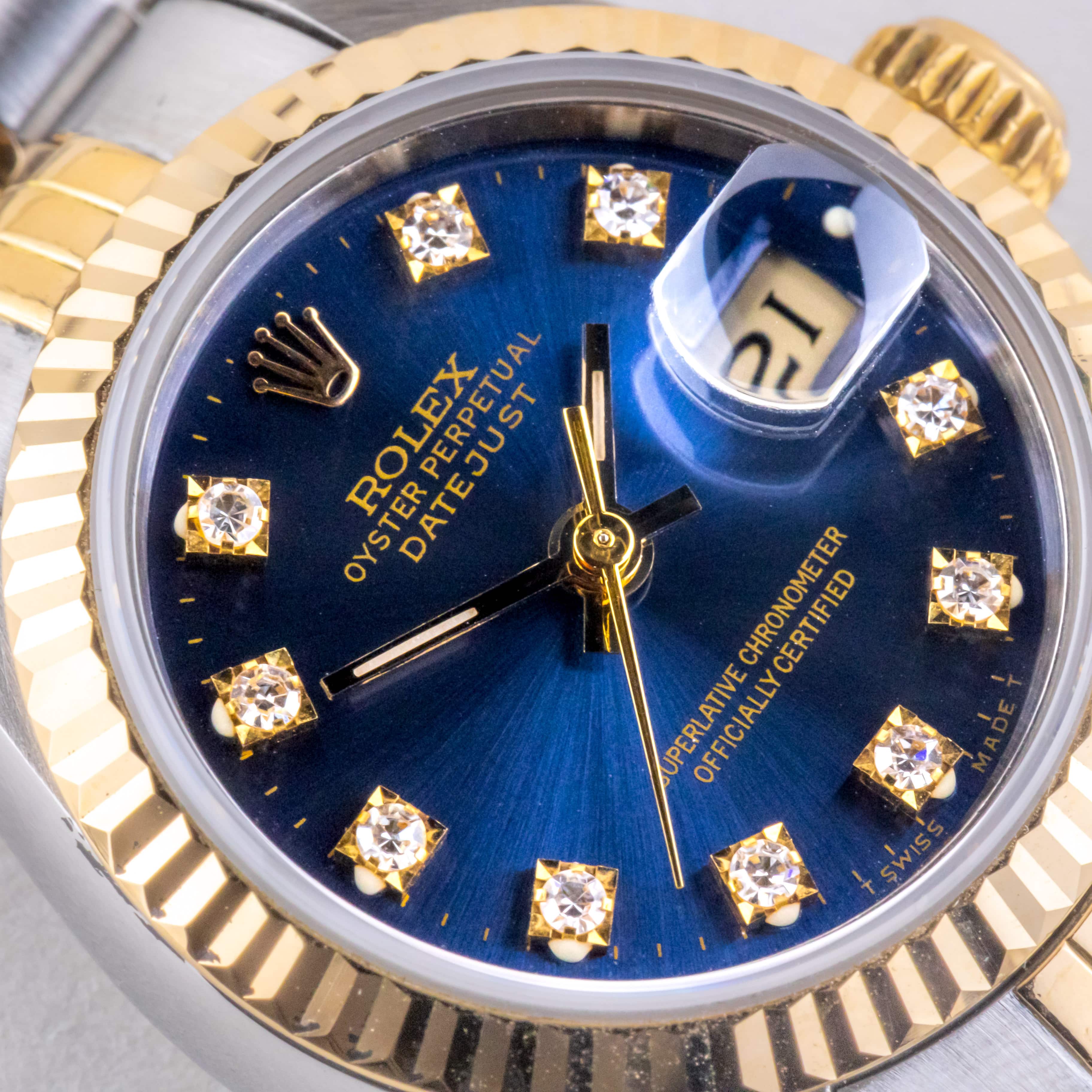 Rolex Lady-Datejust Blue Diamond 69173 1987 (Full Set) 2 2E0B1791 1CG 3M