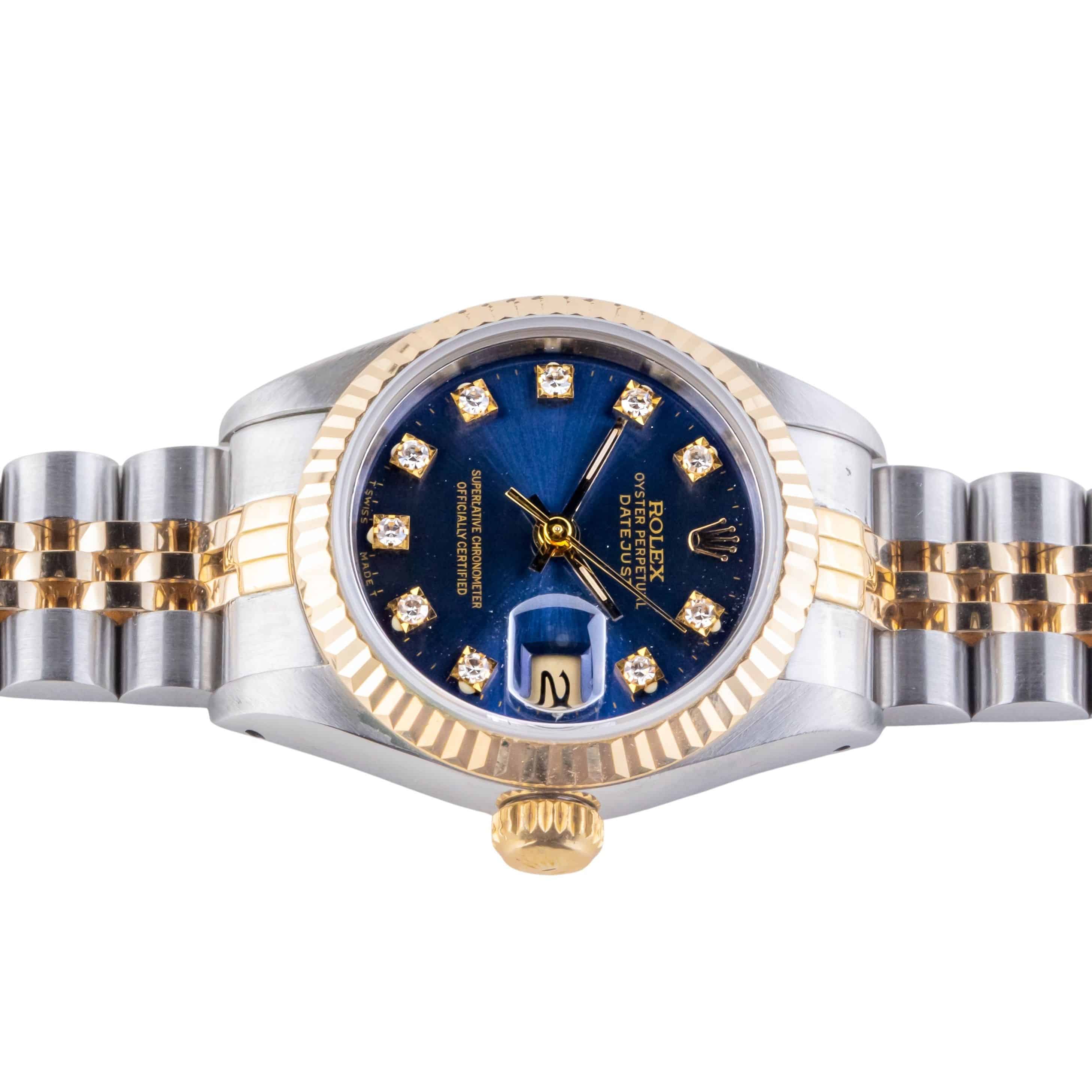Rolex Lady-Datejust Blue Diamond 69173 1987 (Full Set) 6 2E0B1797 1CG 3M