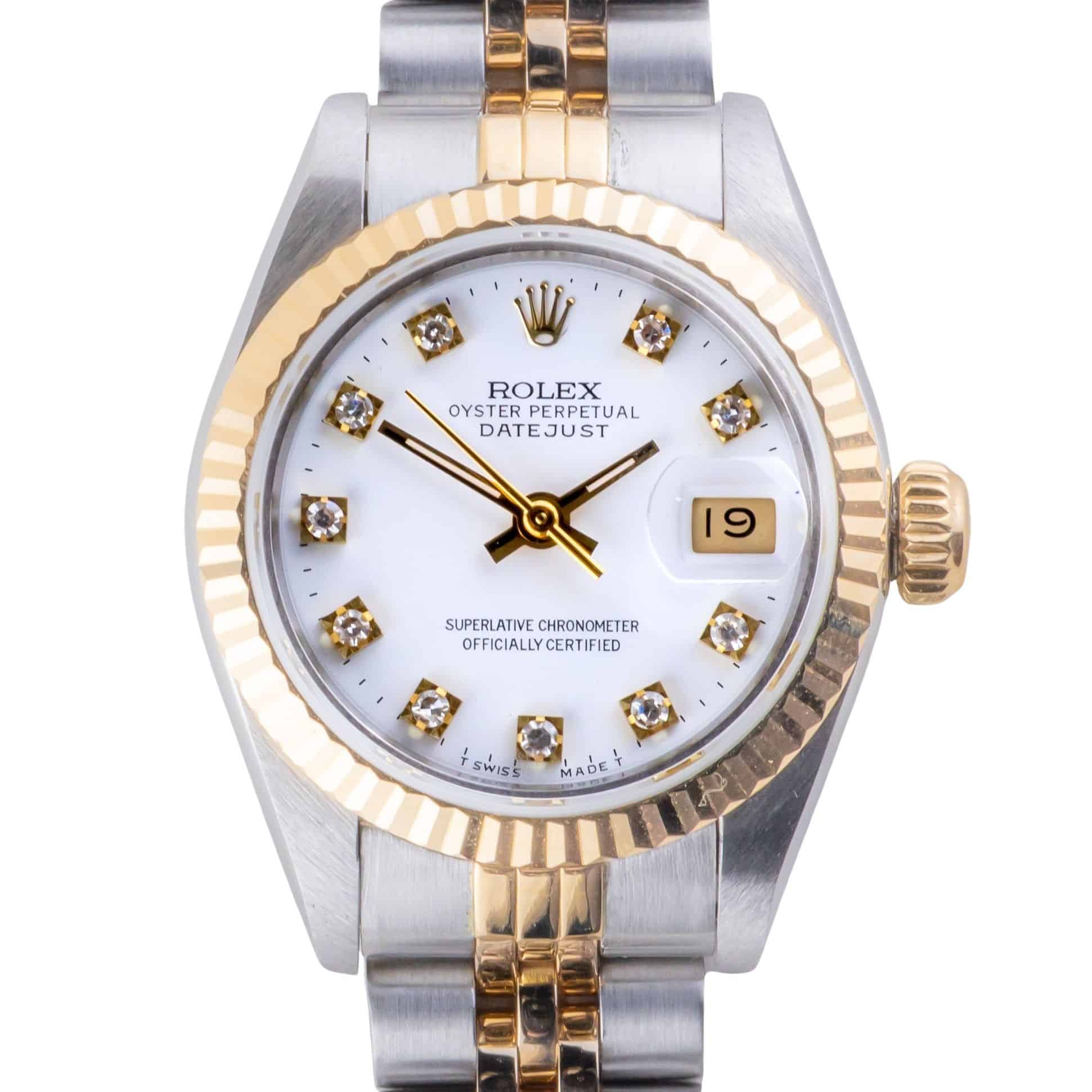 Rolex Lady-Datejust White Diamond 69173 1990 (Full Set) 3 2E0B1802 1CG 3M