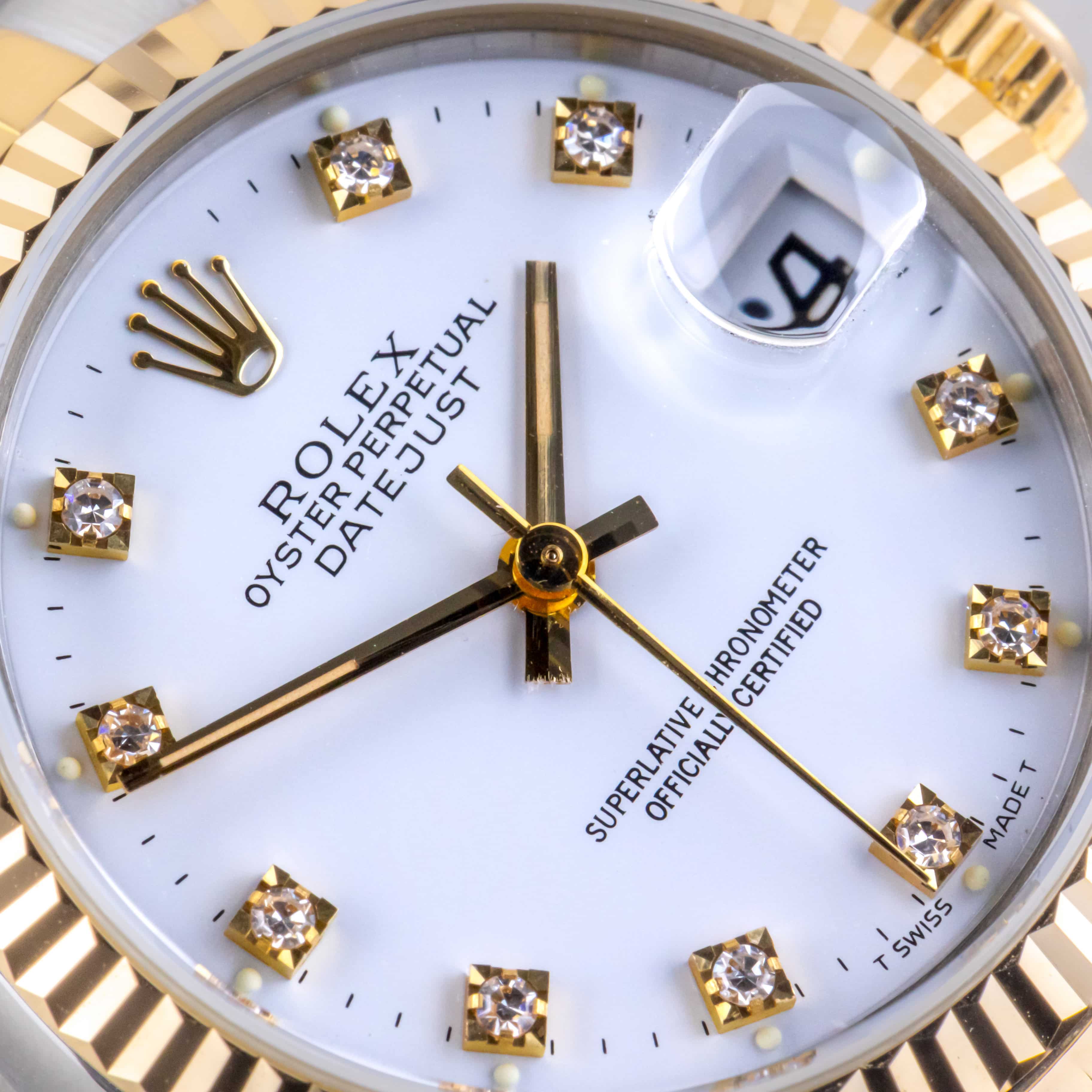 Rolex Oyster Perpetual Datejust Mid-Size White Diamond 68273 1991 (Vollständiger Satz) 2 Rolex Oyster Perpetual Datejust Mid-Size White Diamond 68273 1991 (Vollständiger Satz) – Bild 2