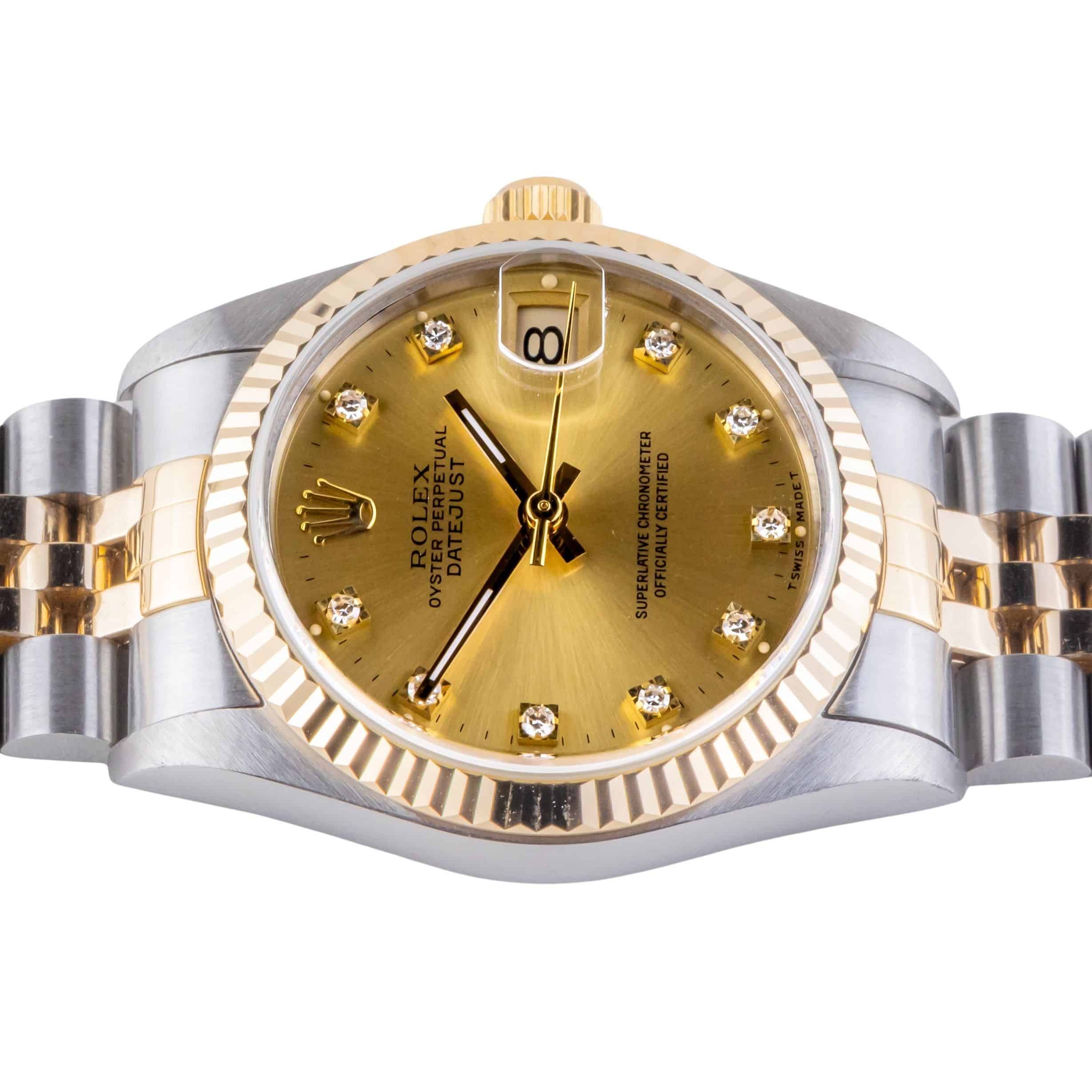 Rolex Oyster Perpetual Datejust Mid-Size Champagne Diamond 68273 1995 (Volledige set) 5 Rolex Oyster Perpetual Datejust Mid-Size Champagne Diamond 68273 1995 (Volledige set) - Afbeelding 5