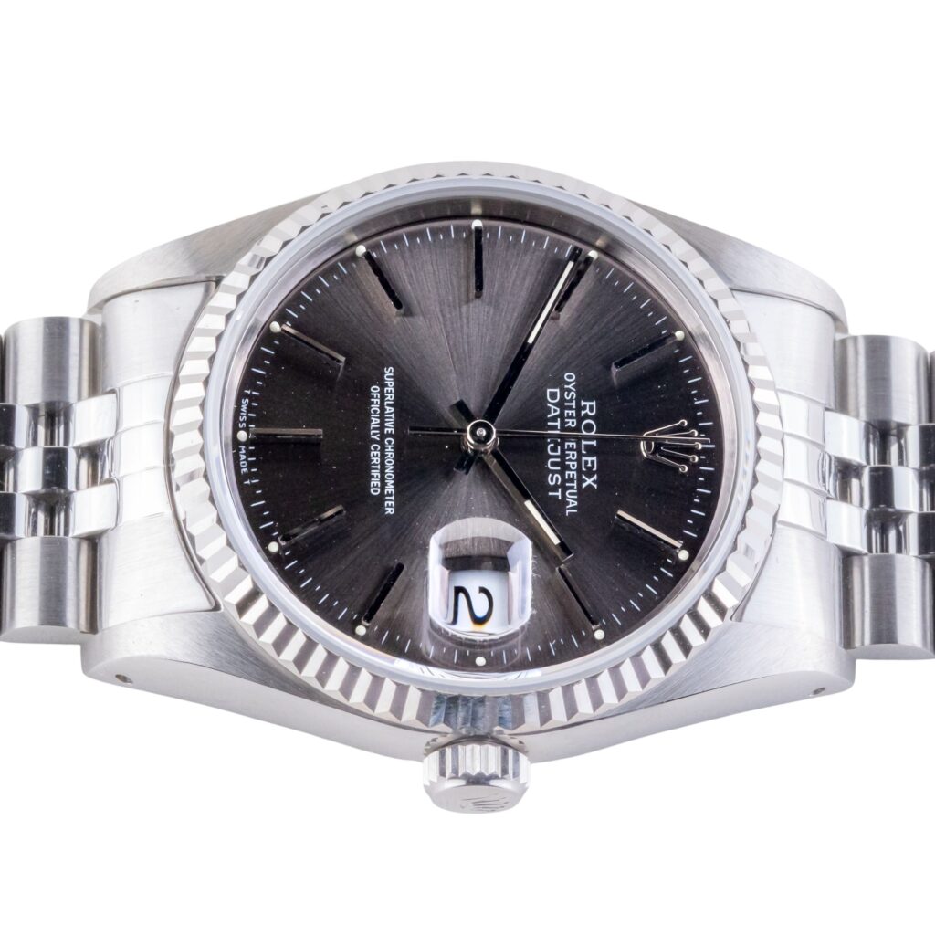 Rolex Oyster Perpetual Datejust Grey 16234 1991 (Vollständiger Satz) 13 2E0B1885 1CG 3M Langedyk Vintage Watches