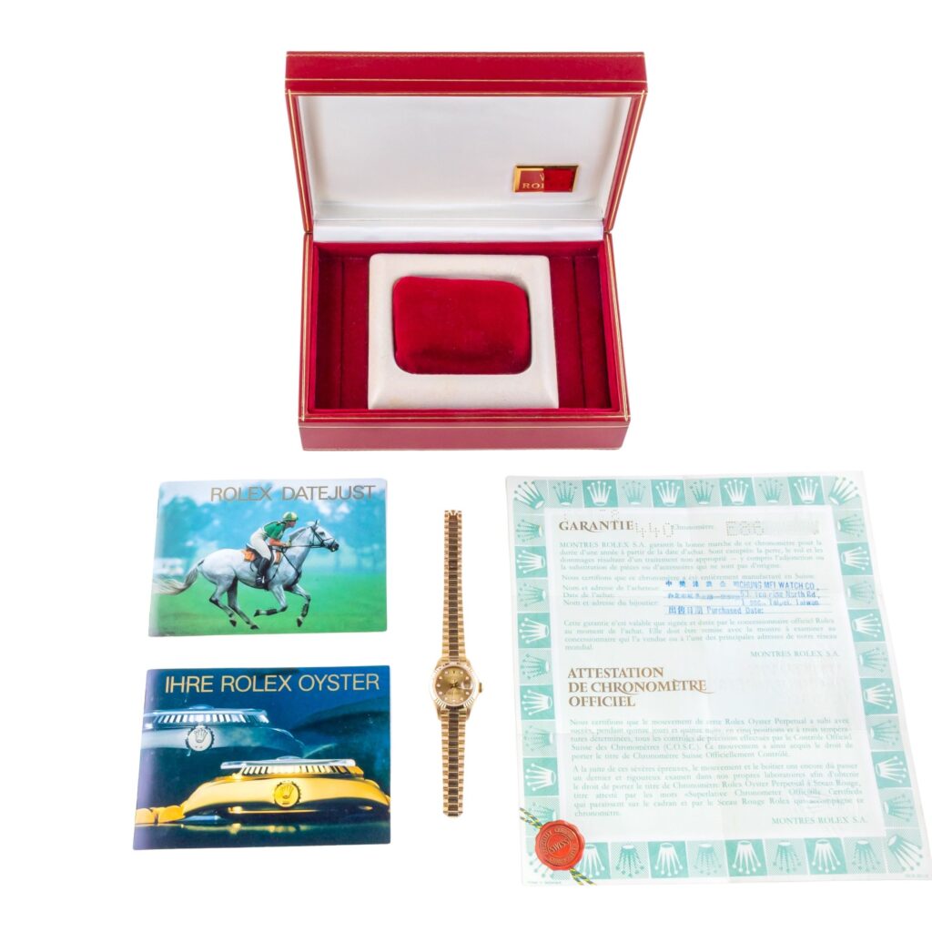 Rolex Lady-Datejust Champagne Diamond 69178 1990 (Vollständiger Satz) 15 2E0B1920 1CG 3M Langedyk Vintage Watches