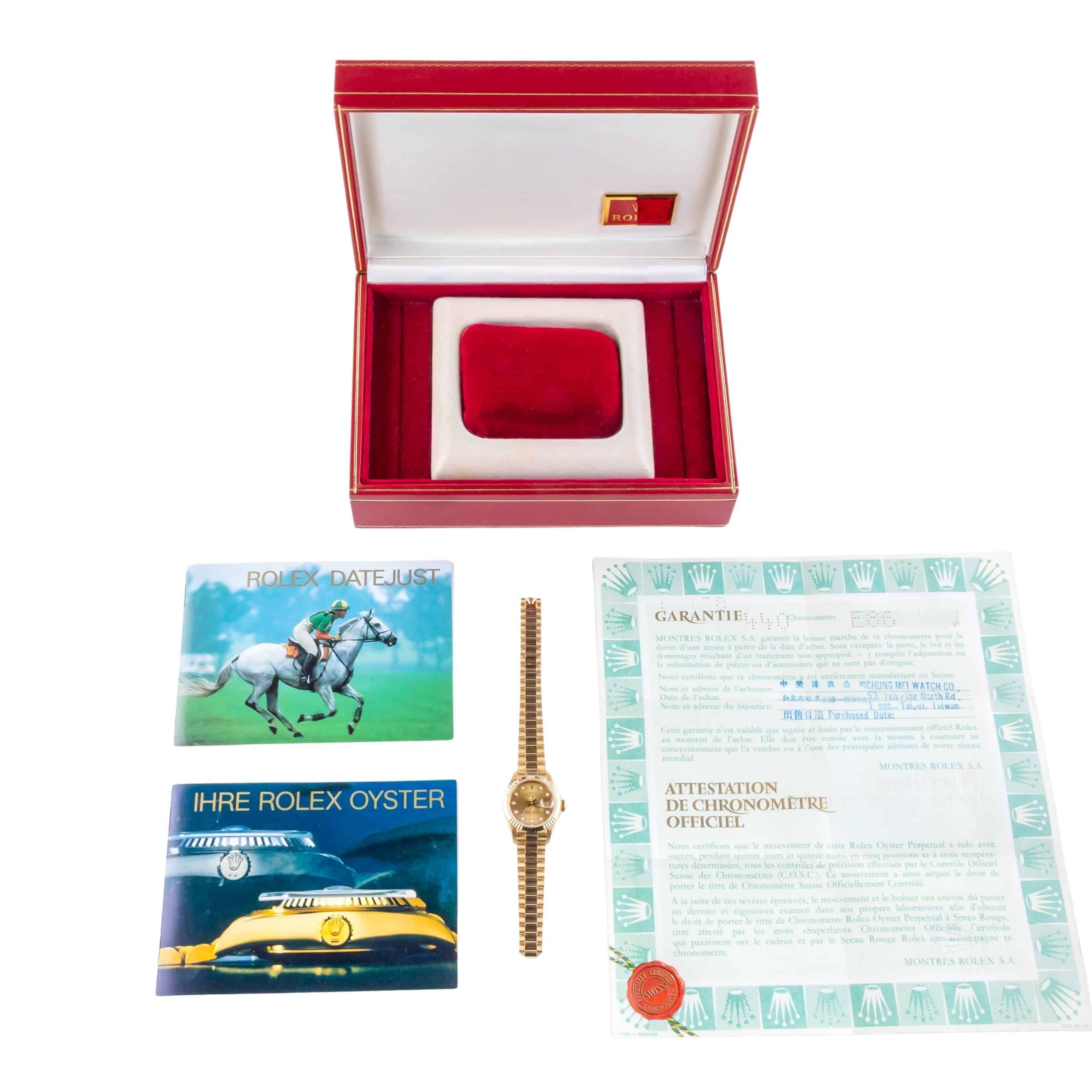 Rolex Lady-Datejust Champagne Diamond 69178 1990 (Vollständiger Satz) 8 Rolex Lady-Datejust Champagne Diamond 69178 1990 (Vollständiger Satz) – Bild 8