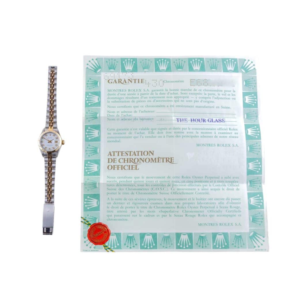 Rolex Lady-Datejust White Diamond 69173 1990 (Full Set) 15 2E0B1960 1CG 3M