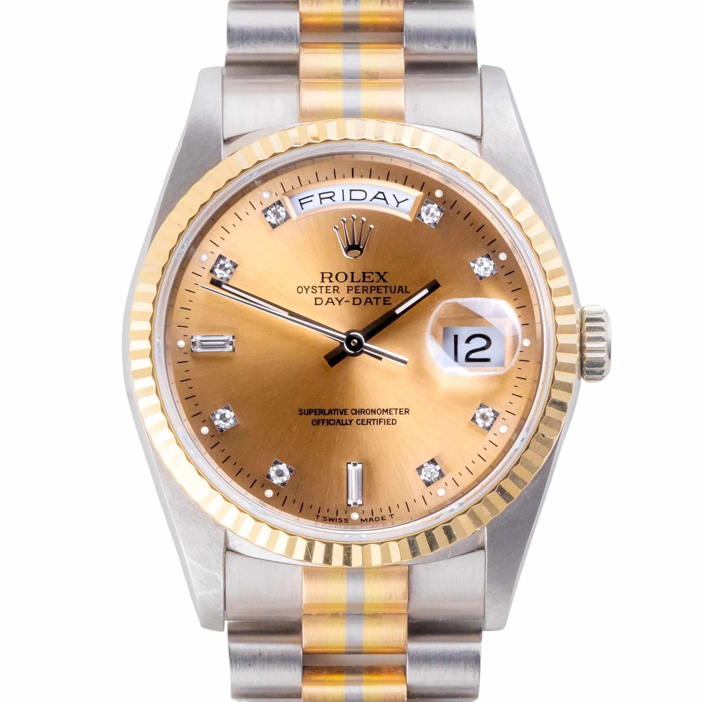 Rolex Day-Date Champagne Diamond 18239 1993 (Full Set) 3 2E0B1970 1CG 3M