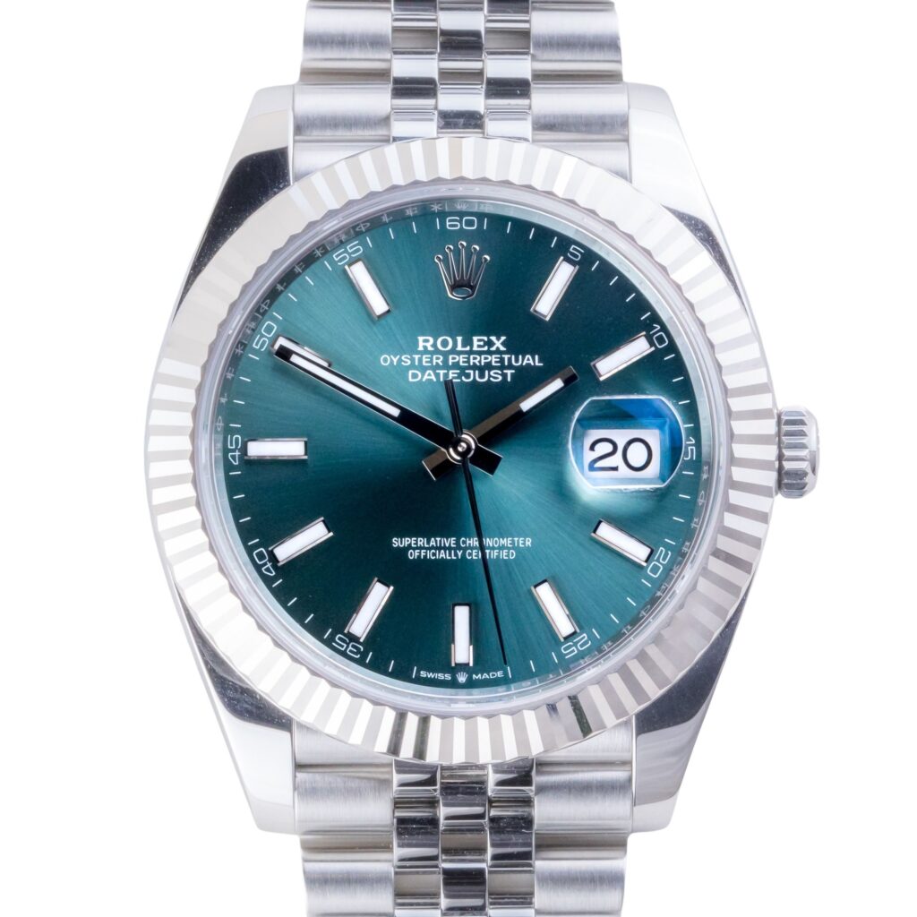 Rolex Datejust 41 Mint Green 126334 2025 (Vollständiger Satz) 10 2E0B1983 1CG 3M Langedyk Vintage Watches