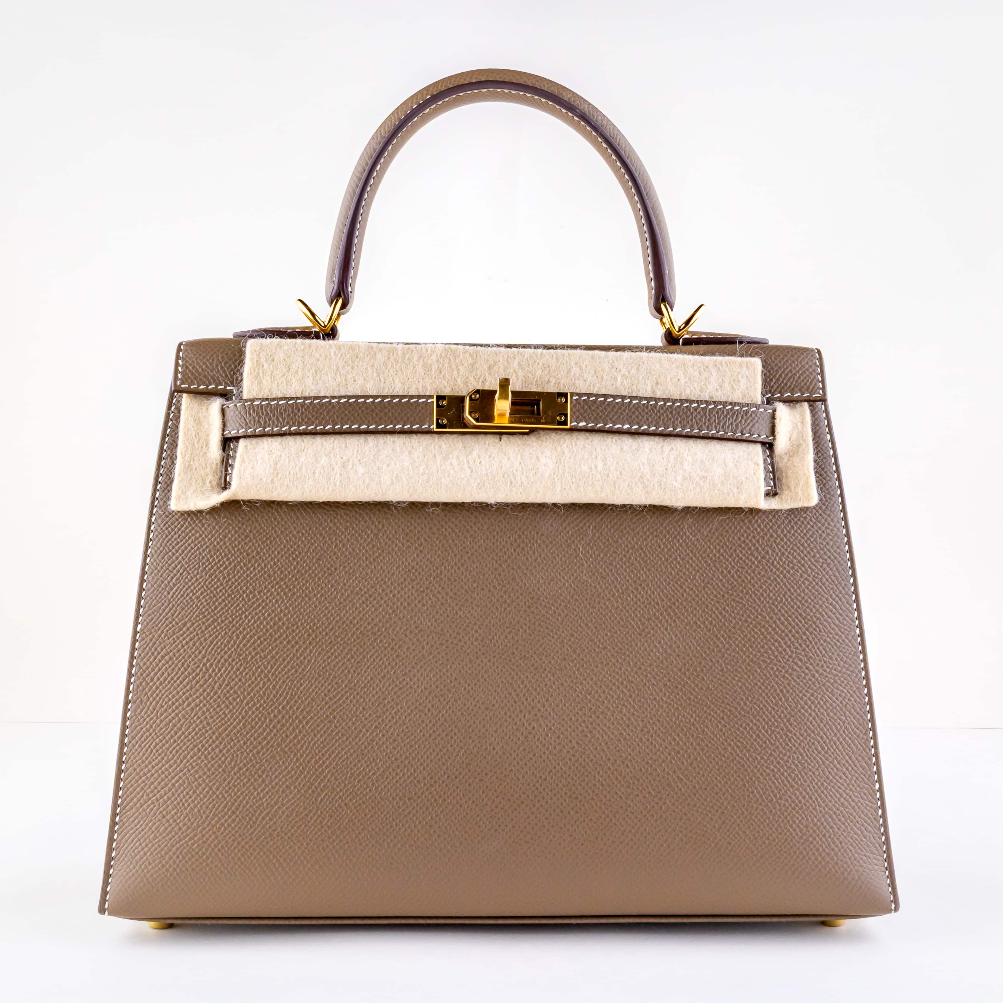 NEW Hermes Kelly 25 Etoupe GHW 2021 (Full Set + invoice) 1 hermes-kelly-25-2