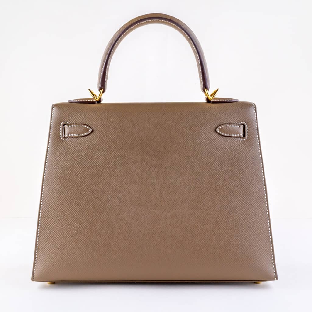 NEW Hermes Kelly 25 Etoupe GHW 2021 (Full Set + invoice) 11 2E0B2273 1CG 3M