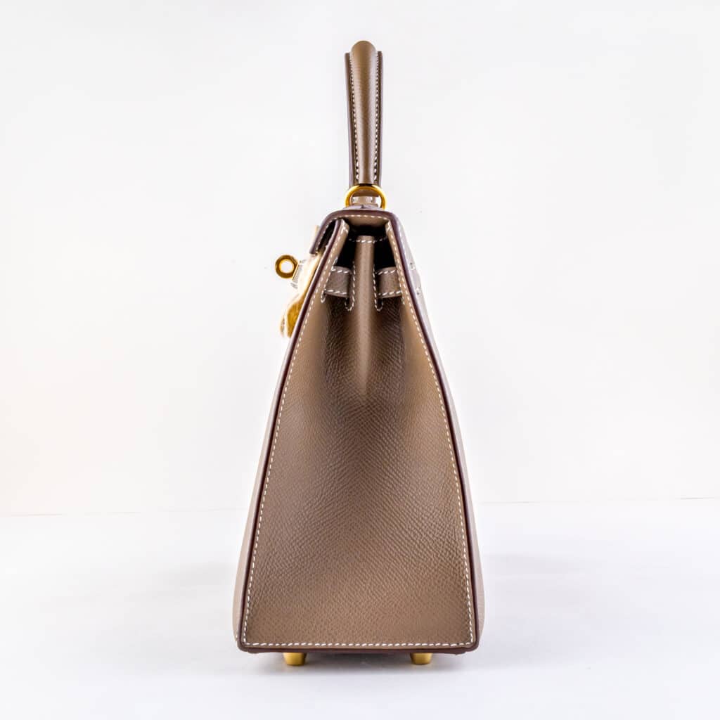 NEW Hermes Kelly 25 Etoupe GHW 2021 (Full Set + invoice) 12 2E0B2275 1CG 3M