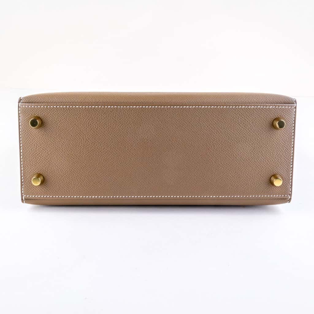NEW Hermes Kelly 25 Etoupe GHW 2021 (Full Set + invoice) 13 2E0B2279 1CG 3M
