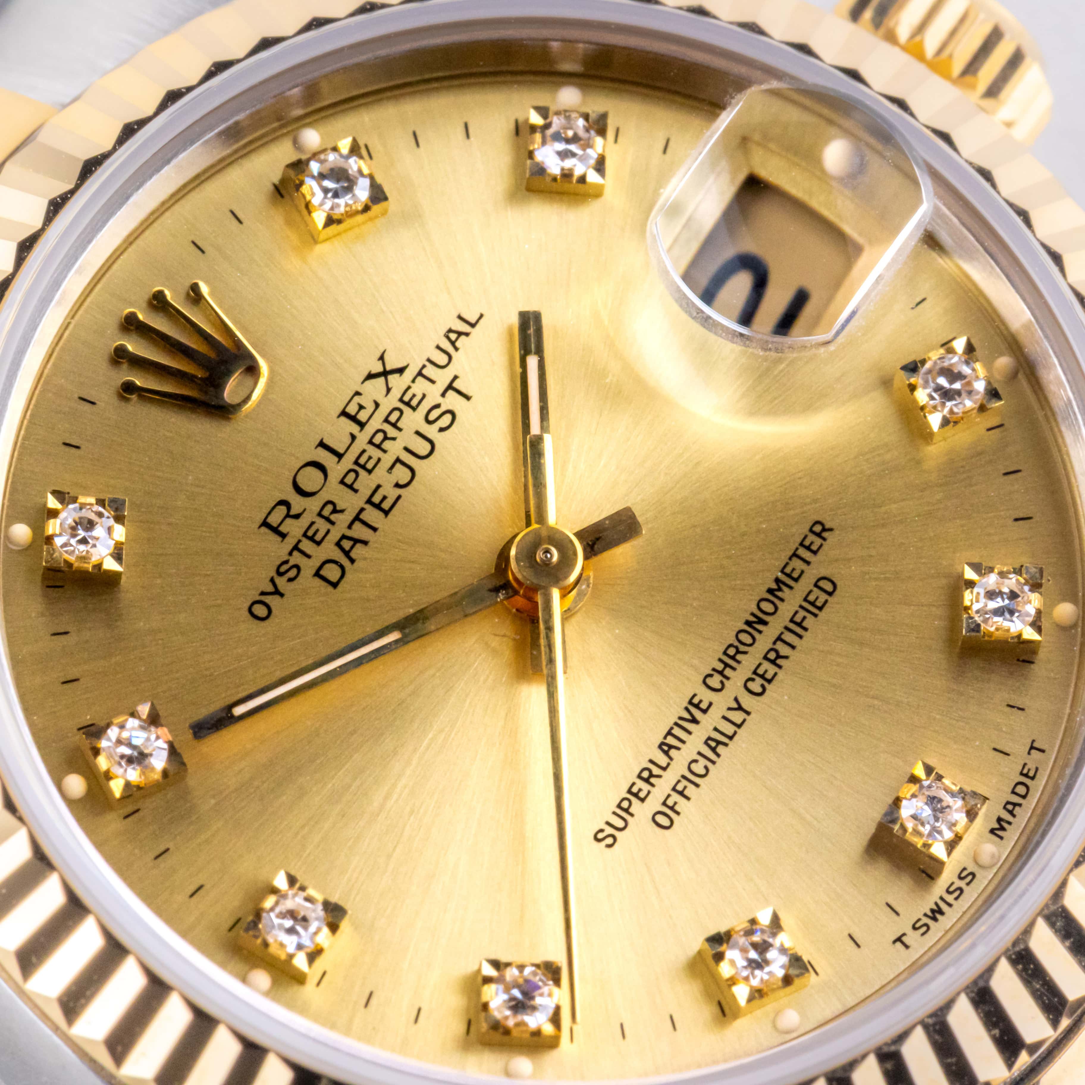 Rolex Oyster Perpetual Datejust Champagne Diamond 16233 1991 (Full Set) 2 2E0B2425 1CG 3M