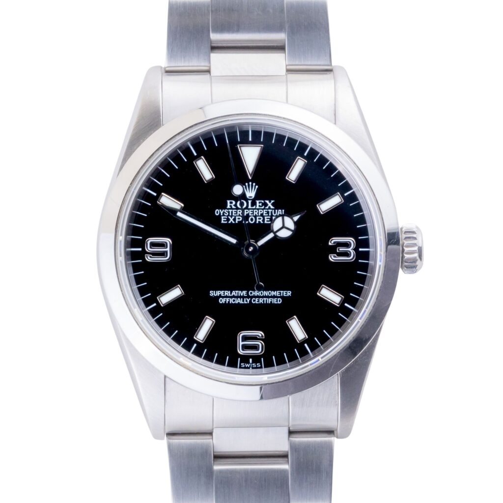 Rolex Oyster Perpetual Explorer Black 14270 1999 (Vollständiger Satz) 9 2E0B2624 1CG 3M Langedyk Vintage Watches