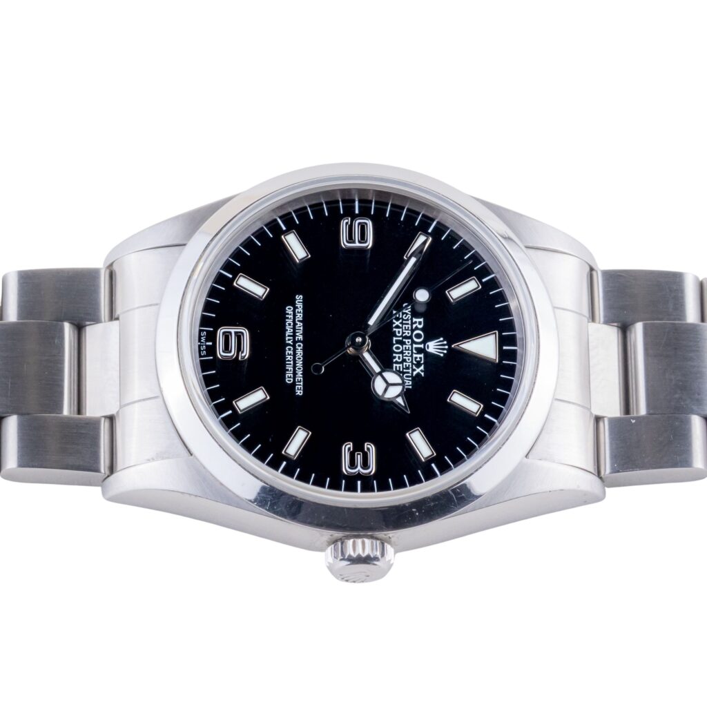 Rolex Oyster Perpetual Explorer Black 14270 1999 (Vollständiger Satz) 12 2E0B2632 1CG 3M Langedyk Vintage Watches
