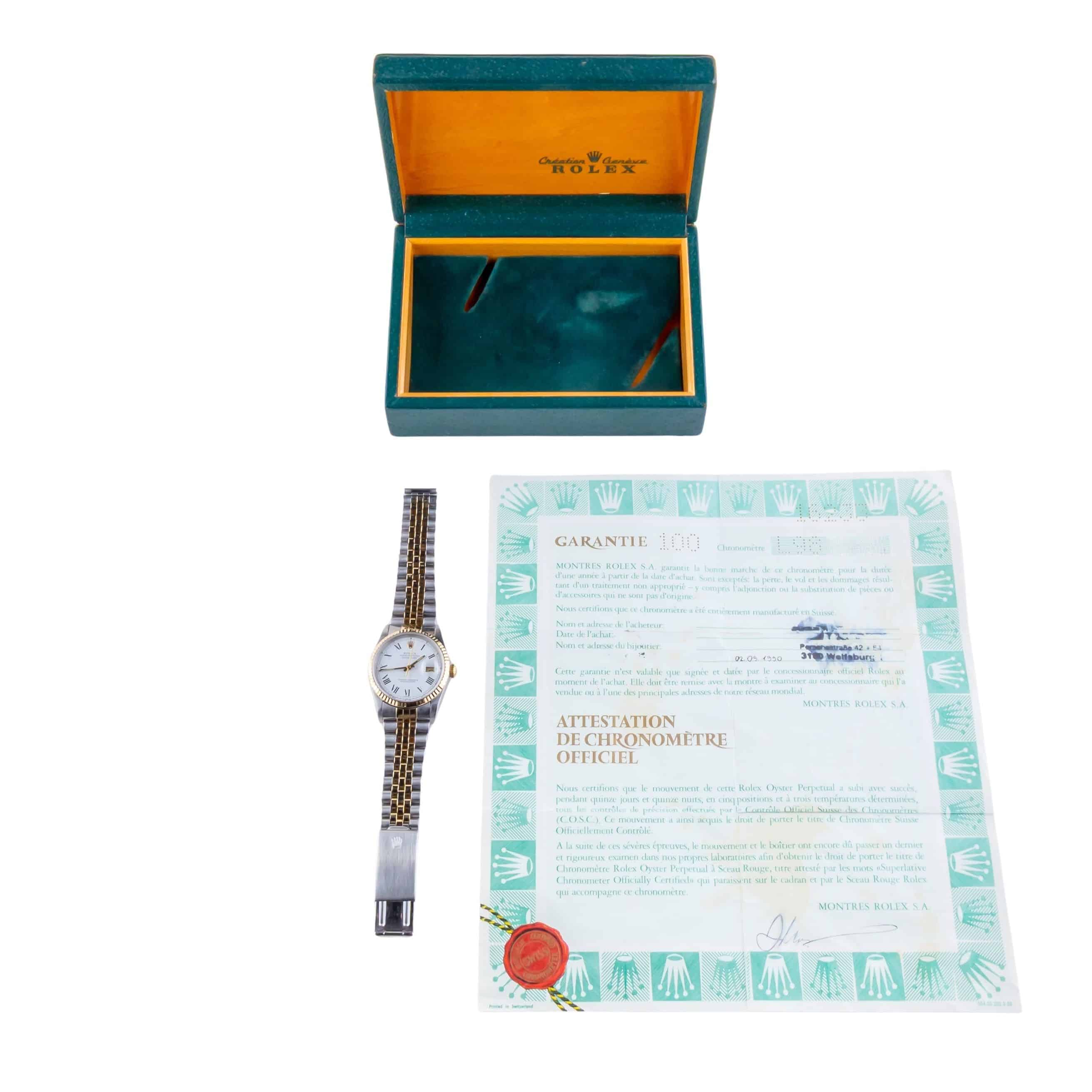 Rolex Oyster Perpetual Datejust Buckley 16233 1989 (Volledige Set) 8 Rolex Oyster Perpetual Datejust Buckley 16233 1989 (Volledige Set) - Afbeelding 8