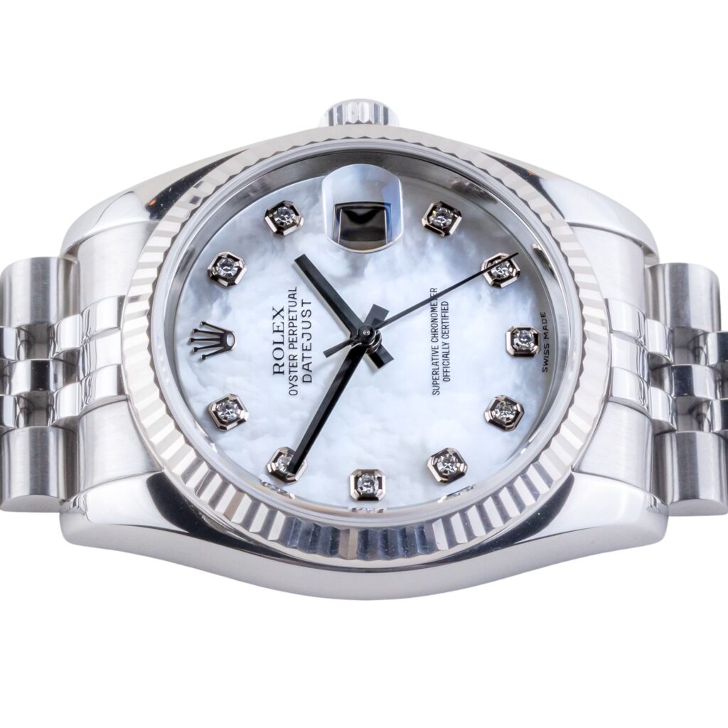 Rolex Oyster Perpetual Datejust MOP Diamond 116234 2006 (Volledige Set) 12 2E0B3252 1CG 3M Langedyk Vintage Watches