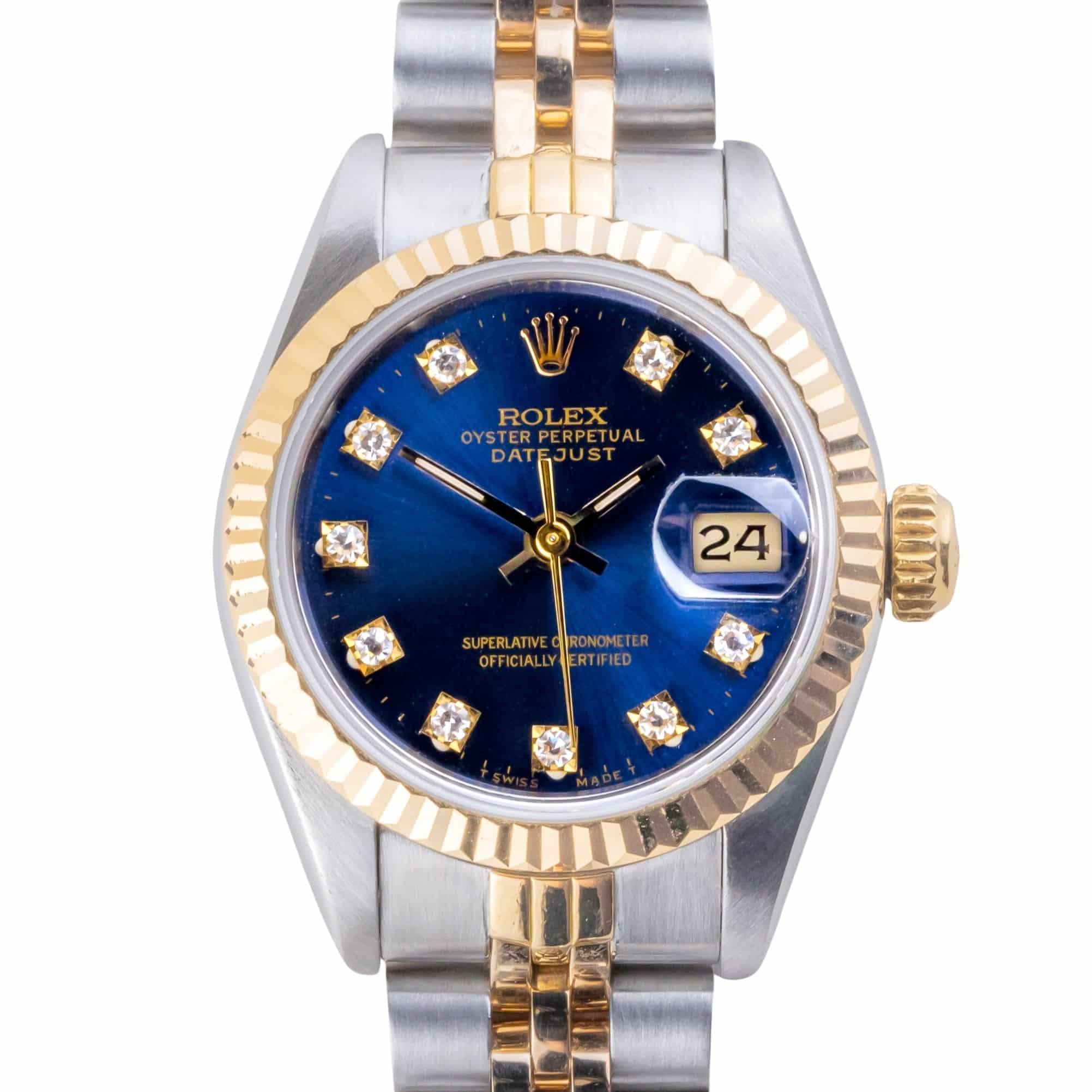 Rolex Lady-Datejust Blue Diamond 69173 1987 (Volledige Set) 3 Rolex Lady-Datejust Blue Diamond 69173 1987 (Volledige Set) - Afbeelding 3