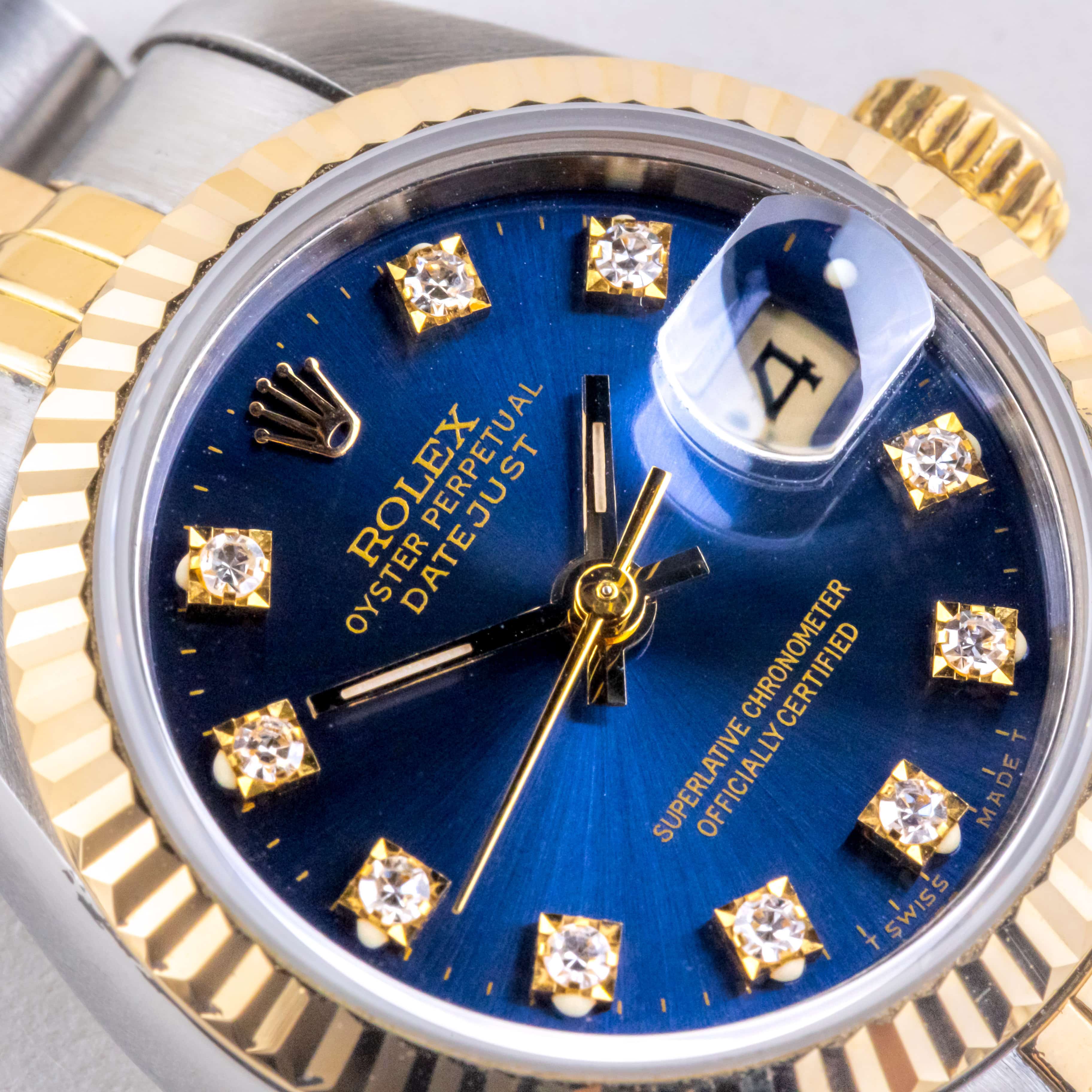 Rolex Lady-Datejust Blue Diamond 69173 1987 (Volledige Set) 2 Rolex Lady-Datejust Blue Diamond 69173 1987 (Volledige Set) - Afbeelding 2