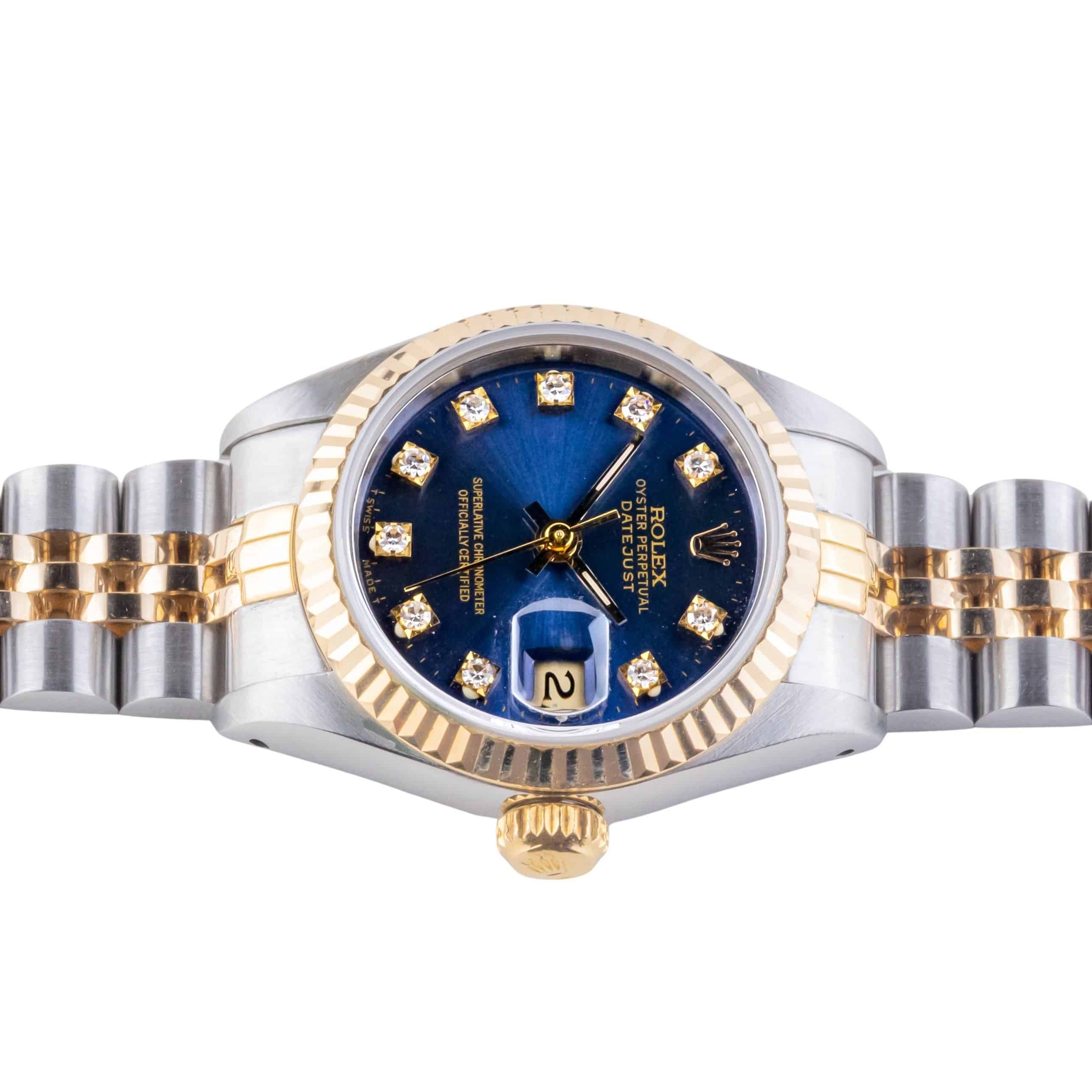 Rolex Lady-Datejust Blue Diamond 69173 1987 (Volledige Set) 6 Rolex Lady-Datejust Blue Diamond 69173 1987 (Volledige Set) - Afbeelding 6